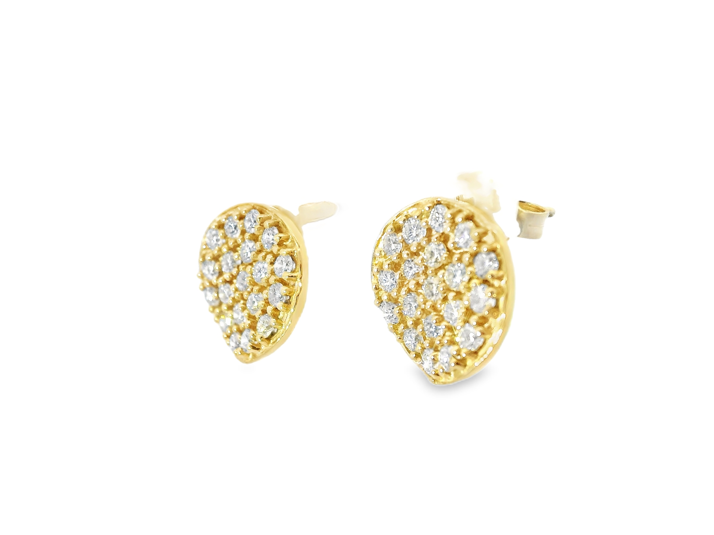 0.78CT Diamond 14k Yellow Gold Earring