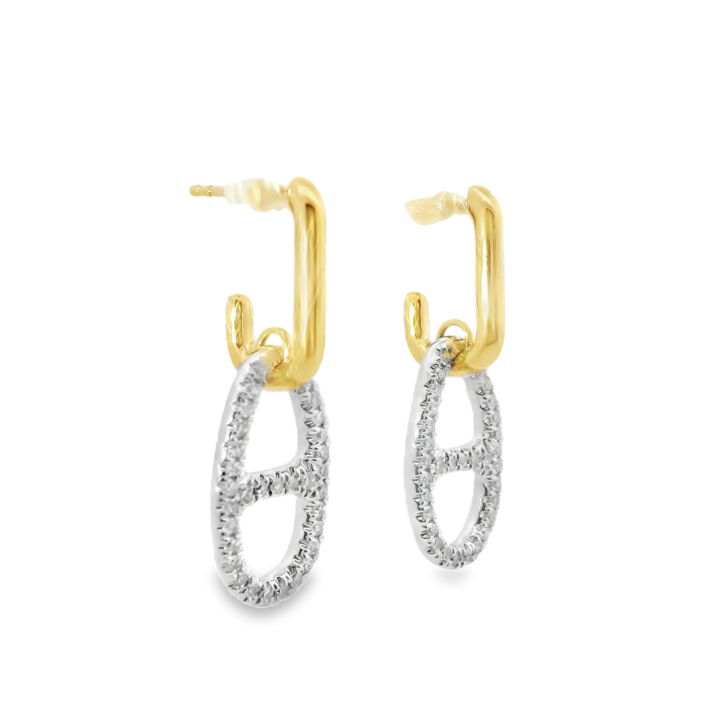 0.40CT Diamond 14k Yellow Gold Earring