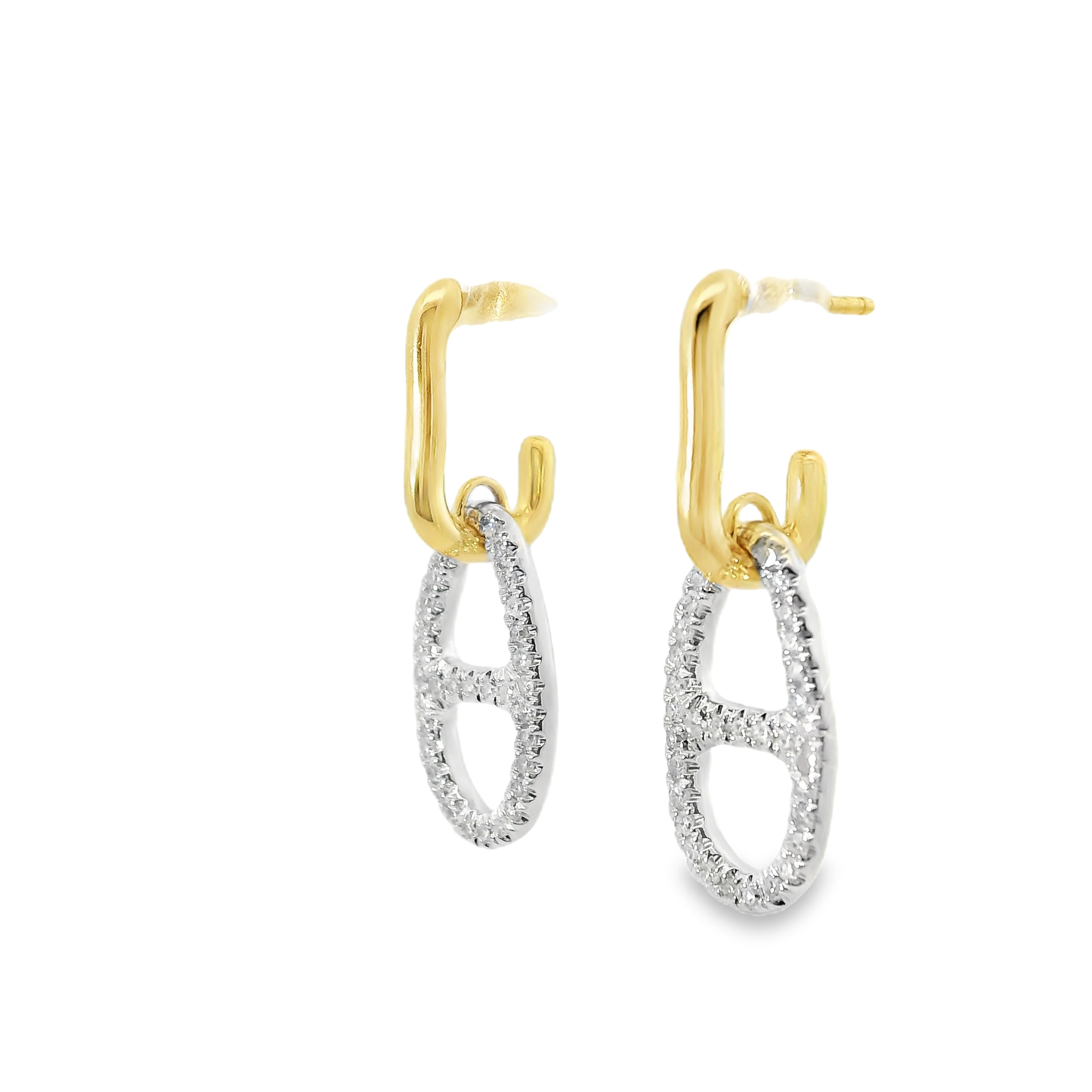 0.40CT Diamond 14k Yellow Gold Earring