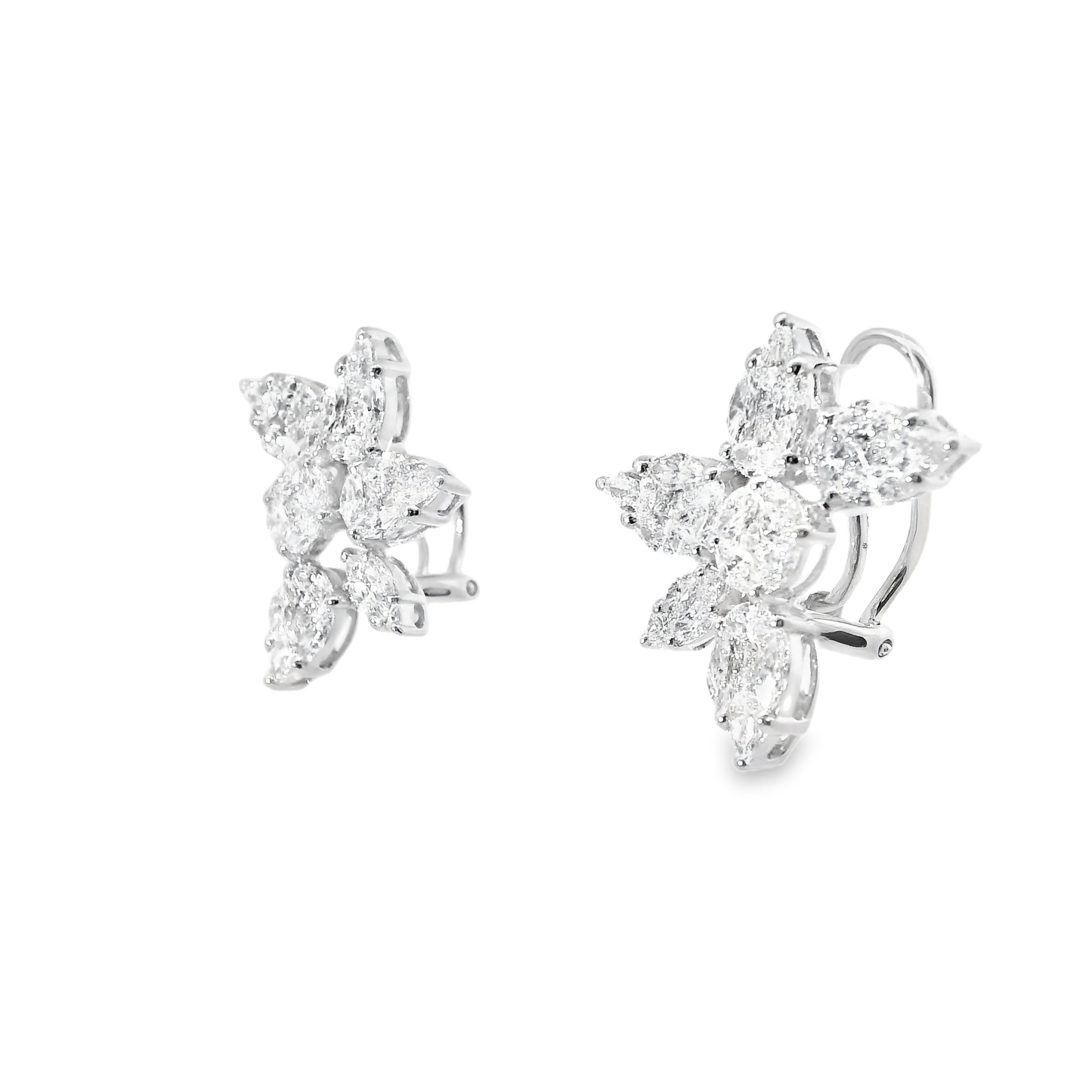 3.82CT Diamond Earrings 18k White Gold