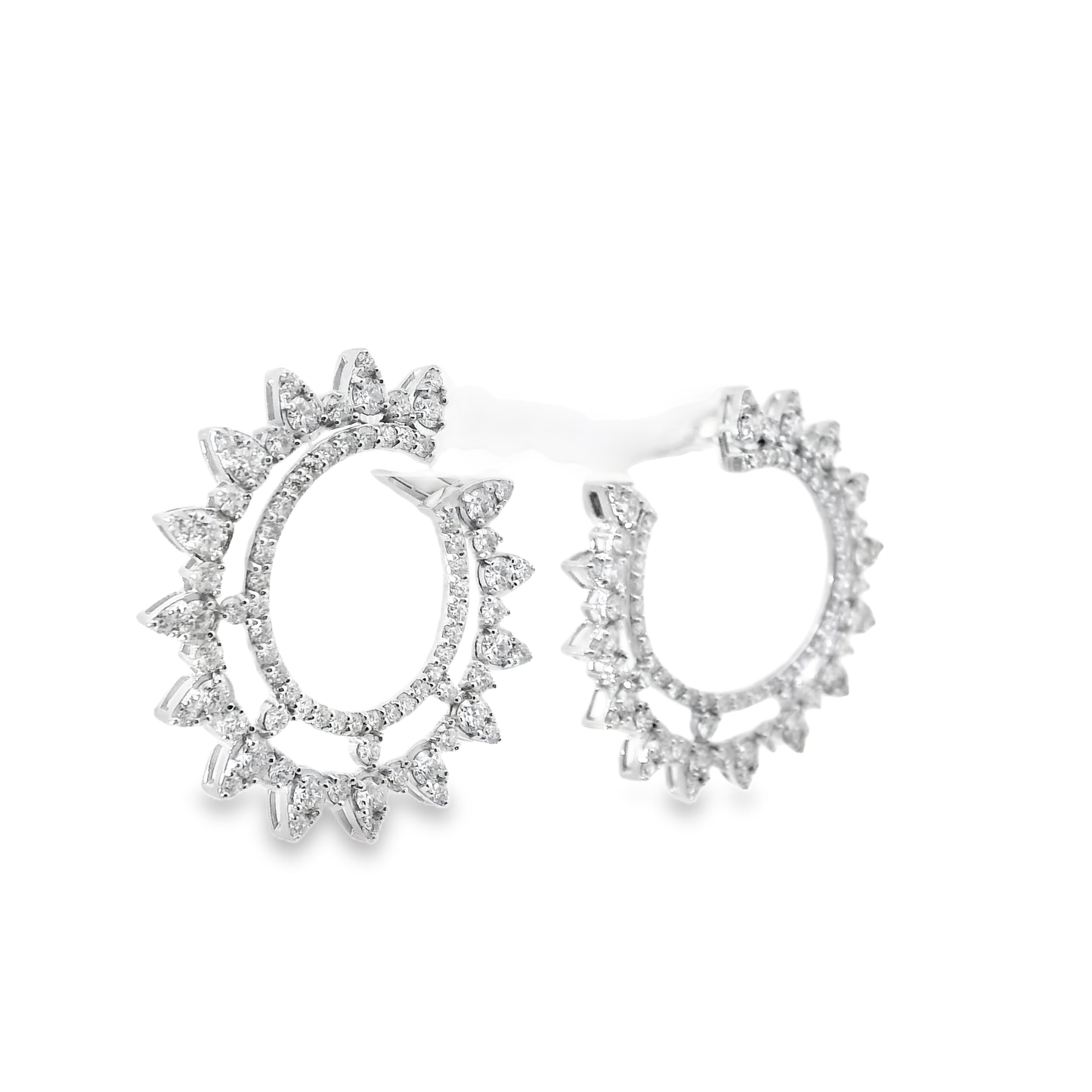 4.14CT Diamond Earrings 14k White Gold