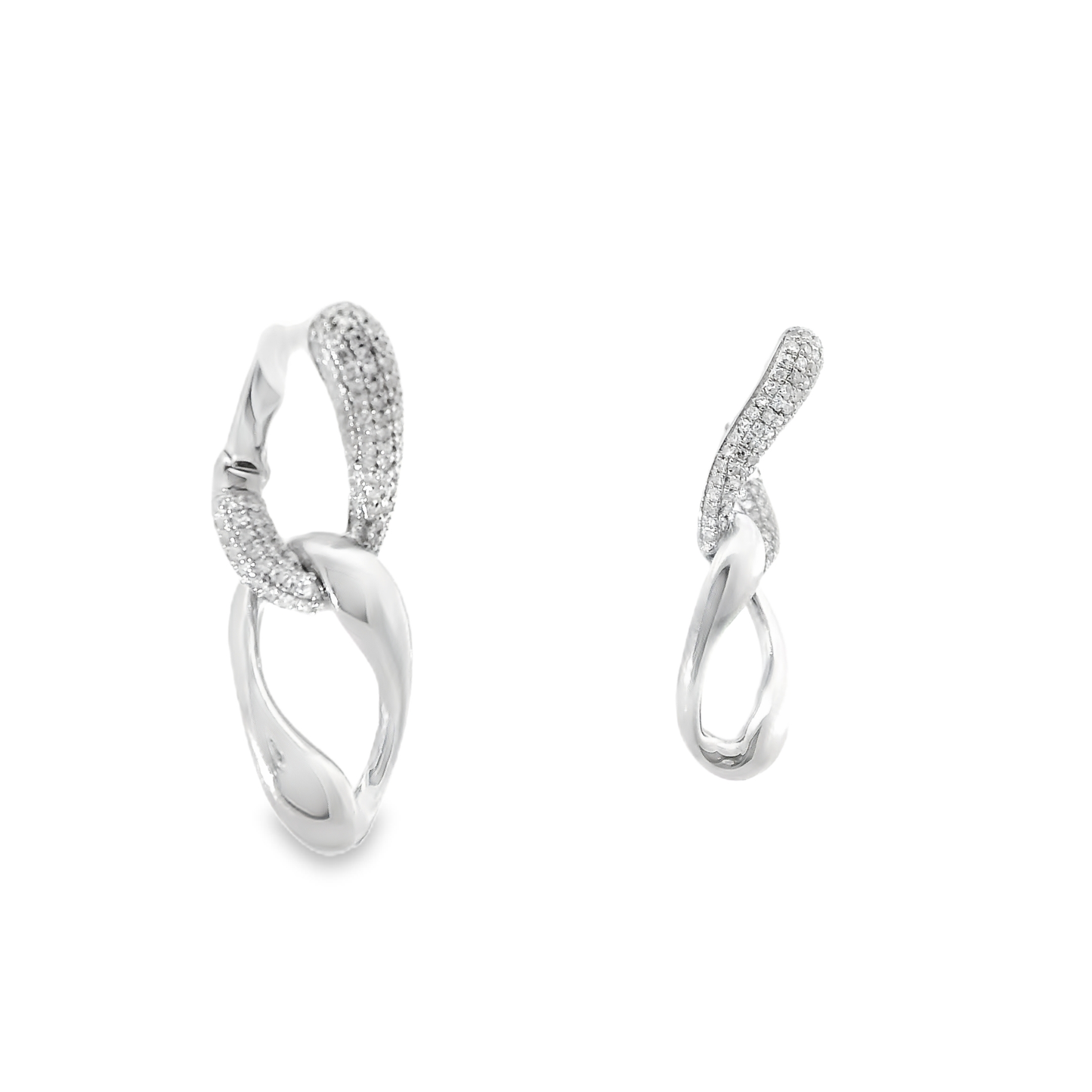 0.54CT Diamond Earring 14k White Gold