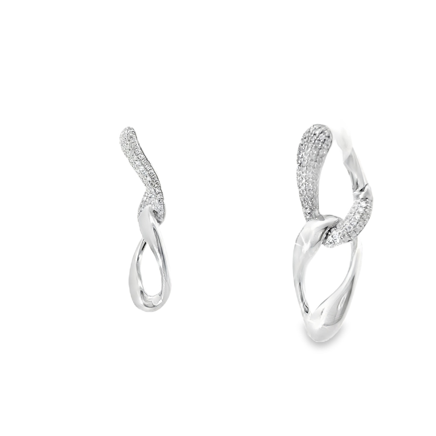 0.54CT Diamond Earring 14k White Gold