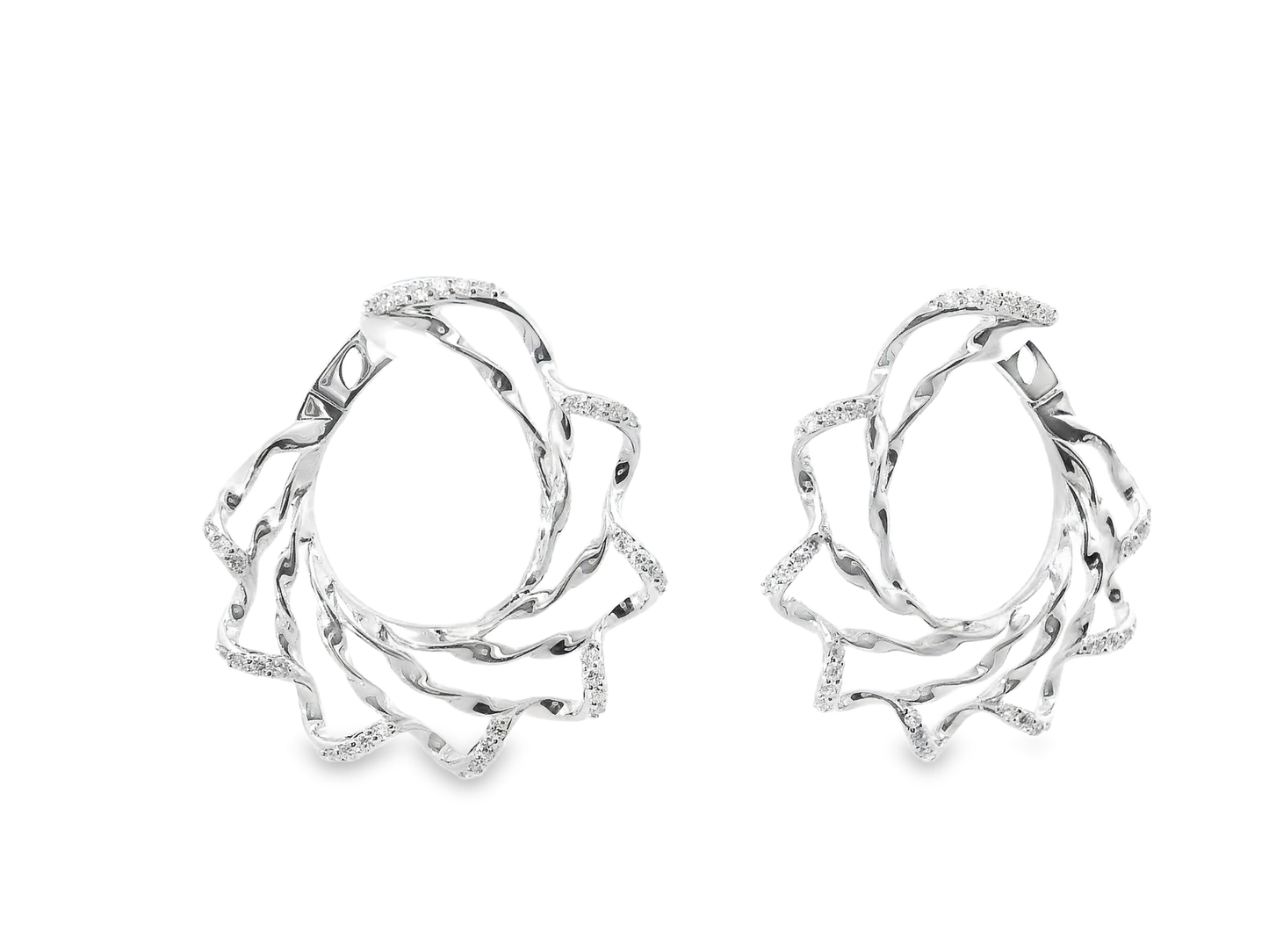 0.51CT Diamond Earring 14k White Gold