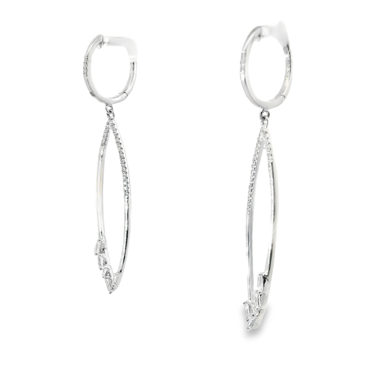 0.40CT Diamond Earring 14k White Gold