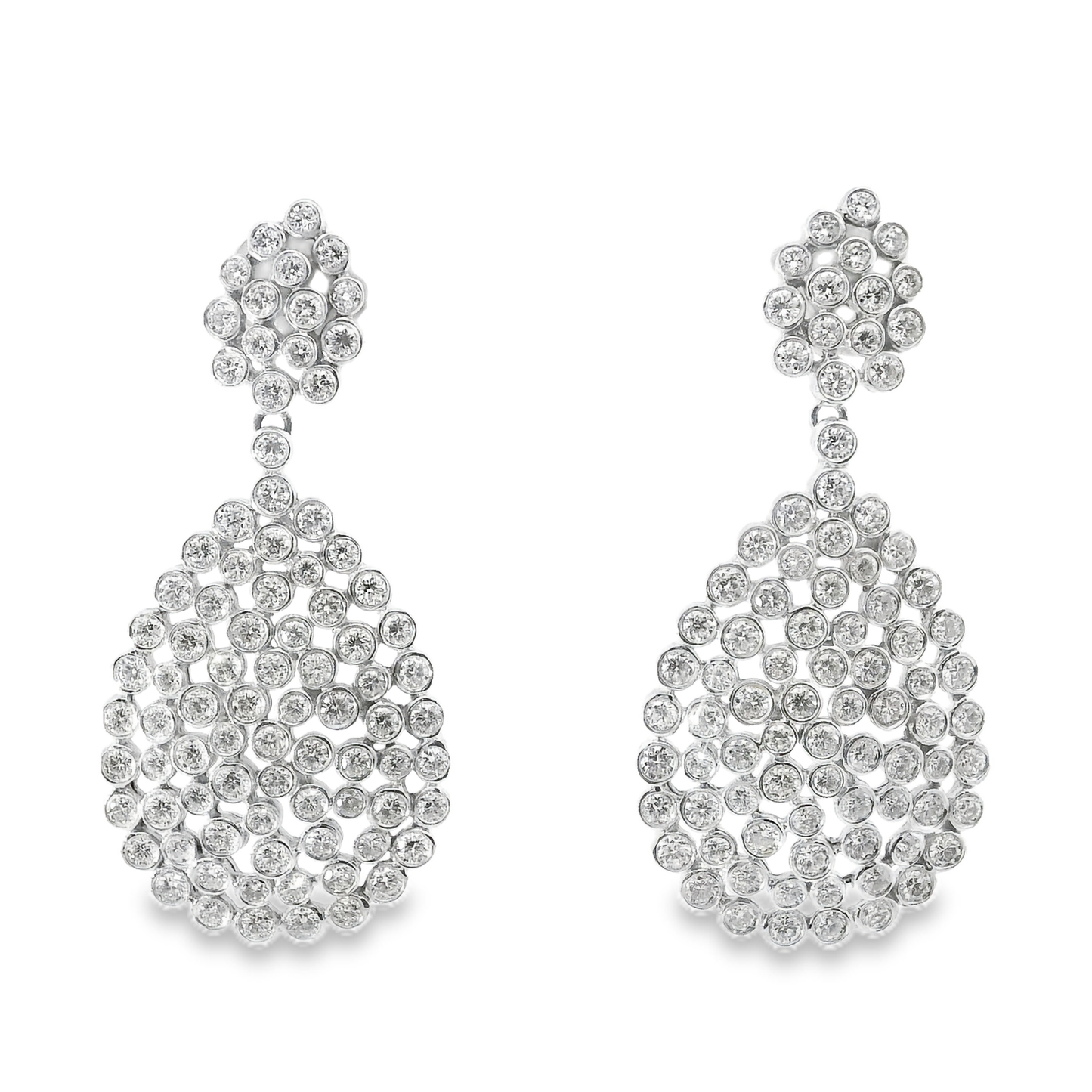 6.27CT Diamond Earring 18k White Gold