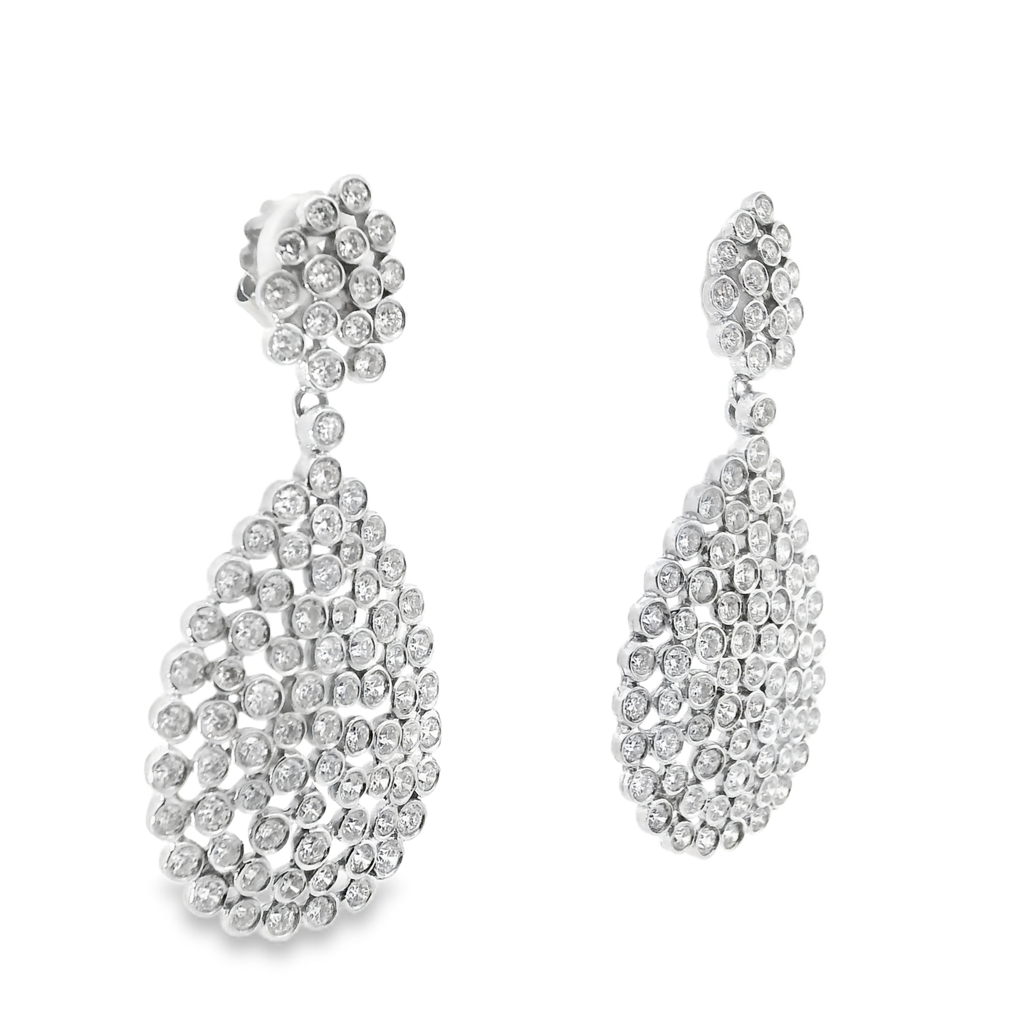 6.27CT Diamond Earring 18k White Gold