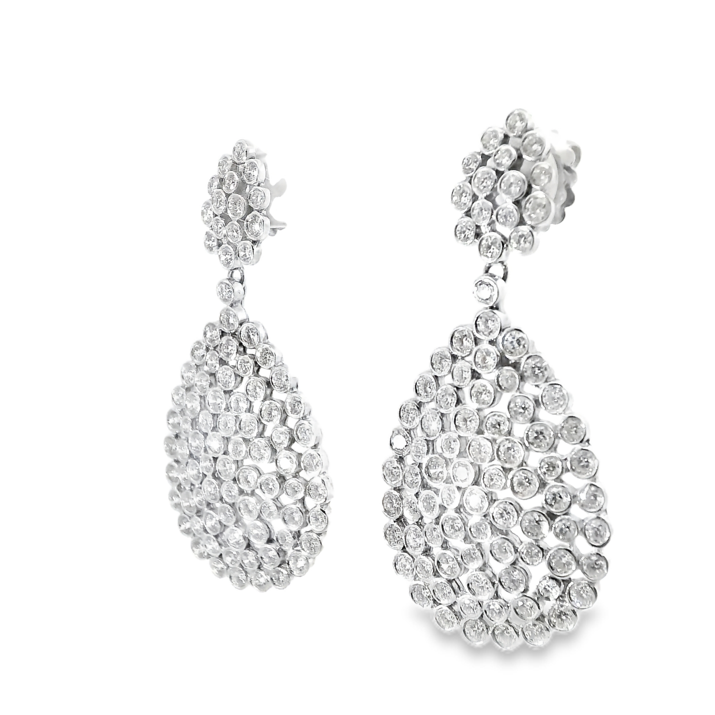 6.27CT Diamond Earring 18k White Gold