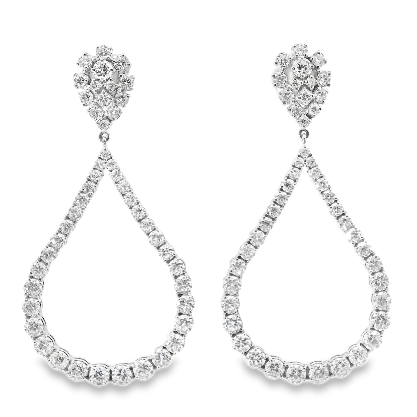 9.79CT Diamond Earring 18k White Gold