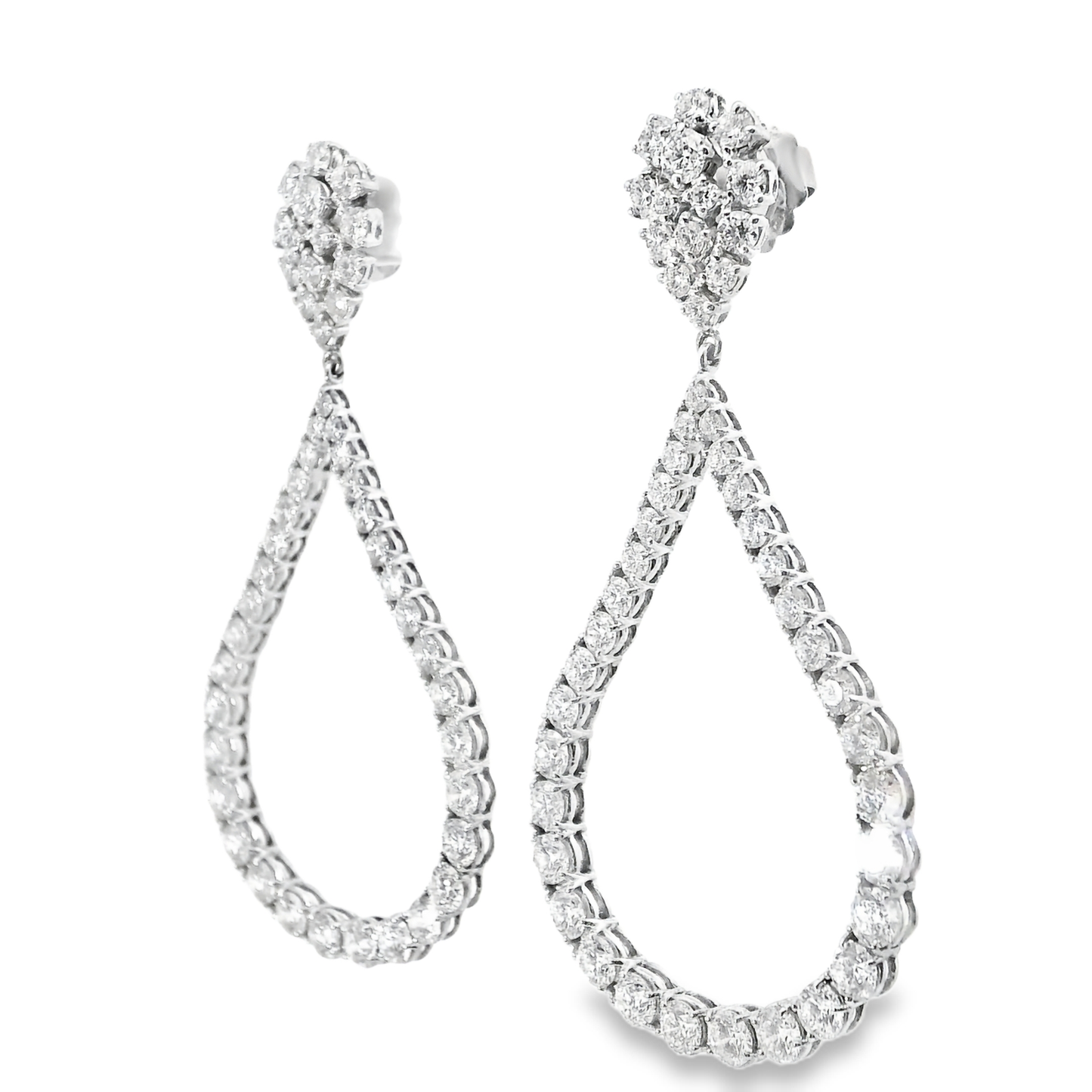 9.79CT Diamond Earring 18k White Gold