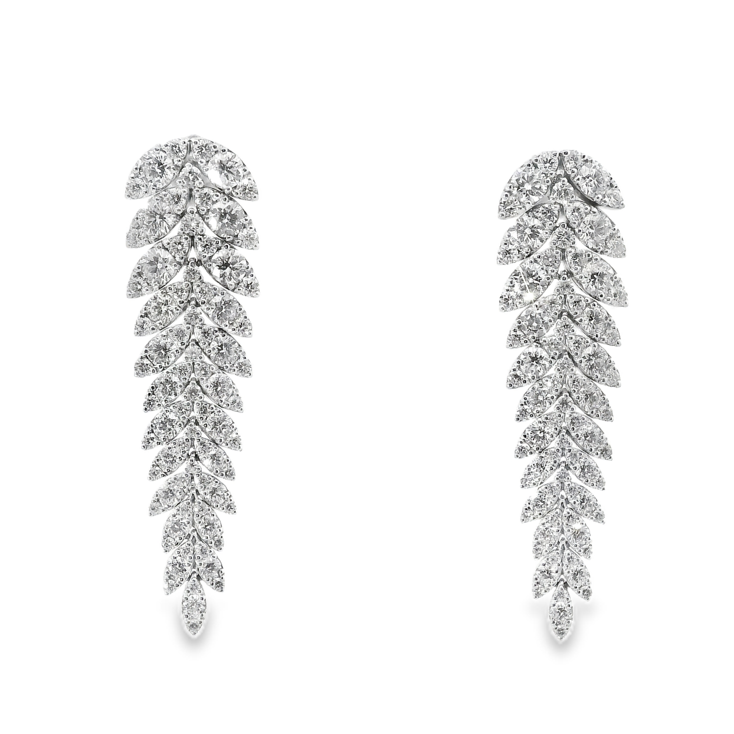 6.90CT Diamond Earring 14k White Gold