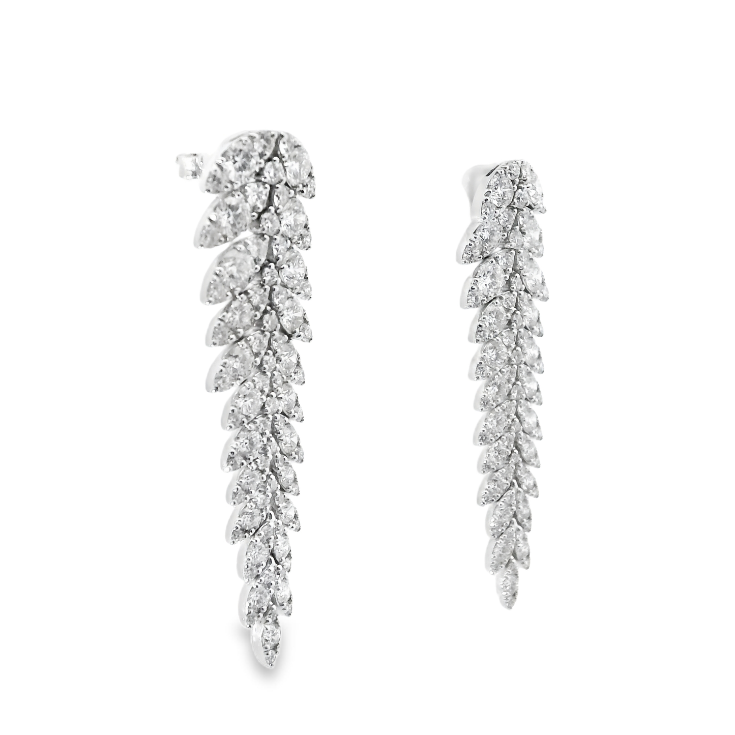 6.90CT Diamond Earring 14k White Gold