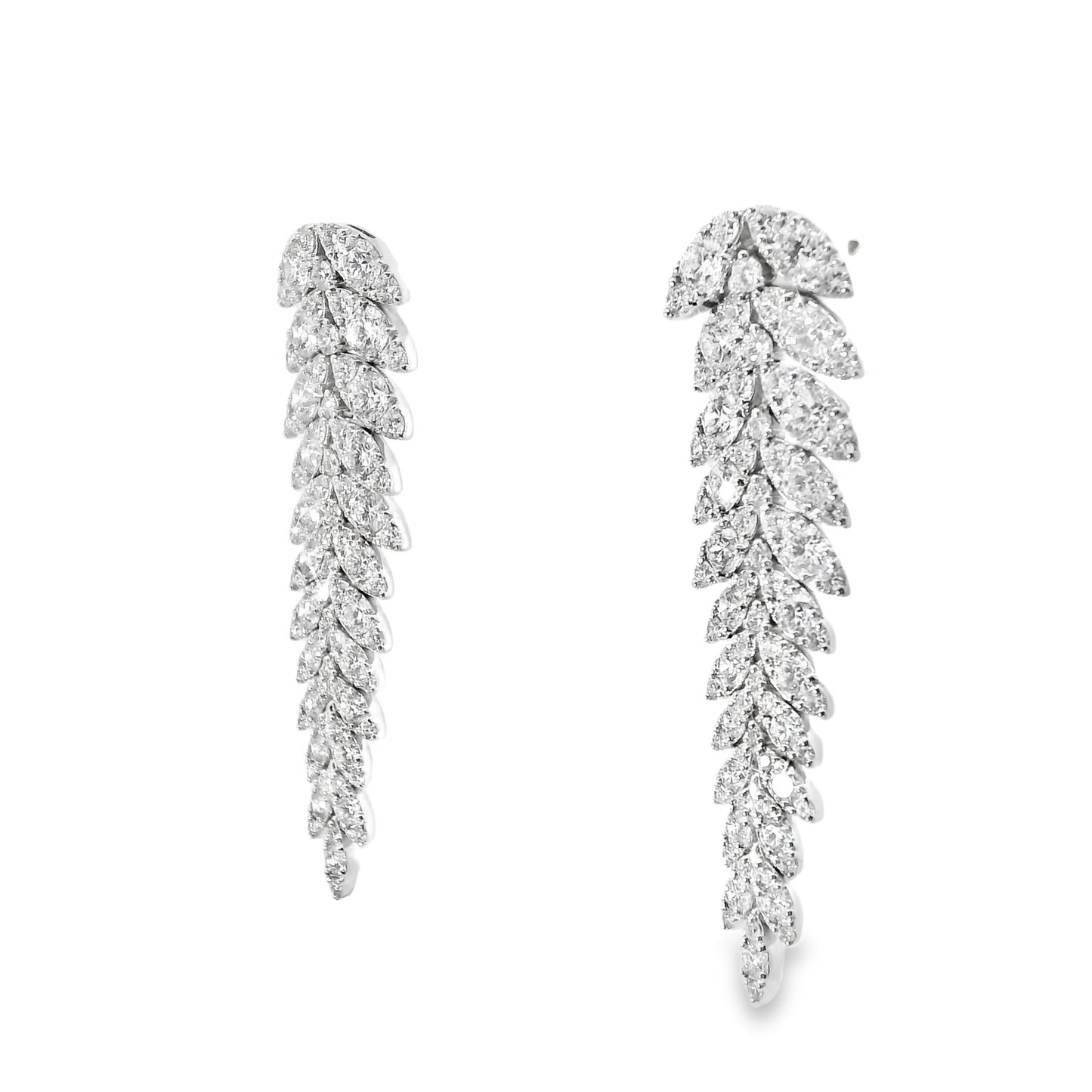 6.90CT Diamond Earring 14k White Gold
