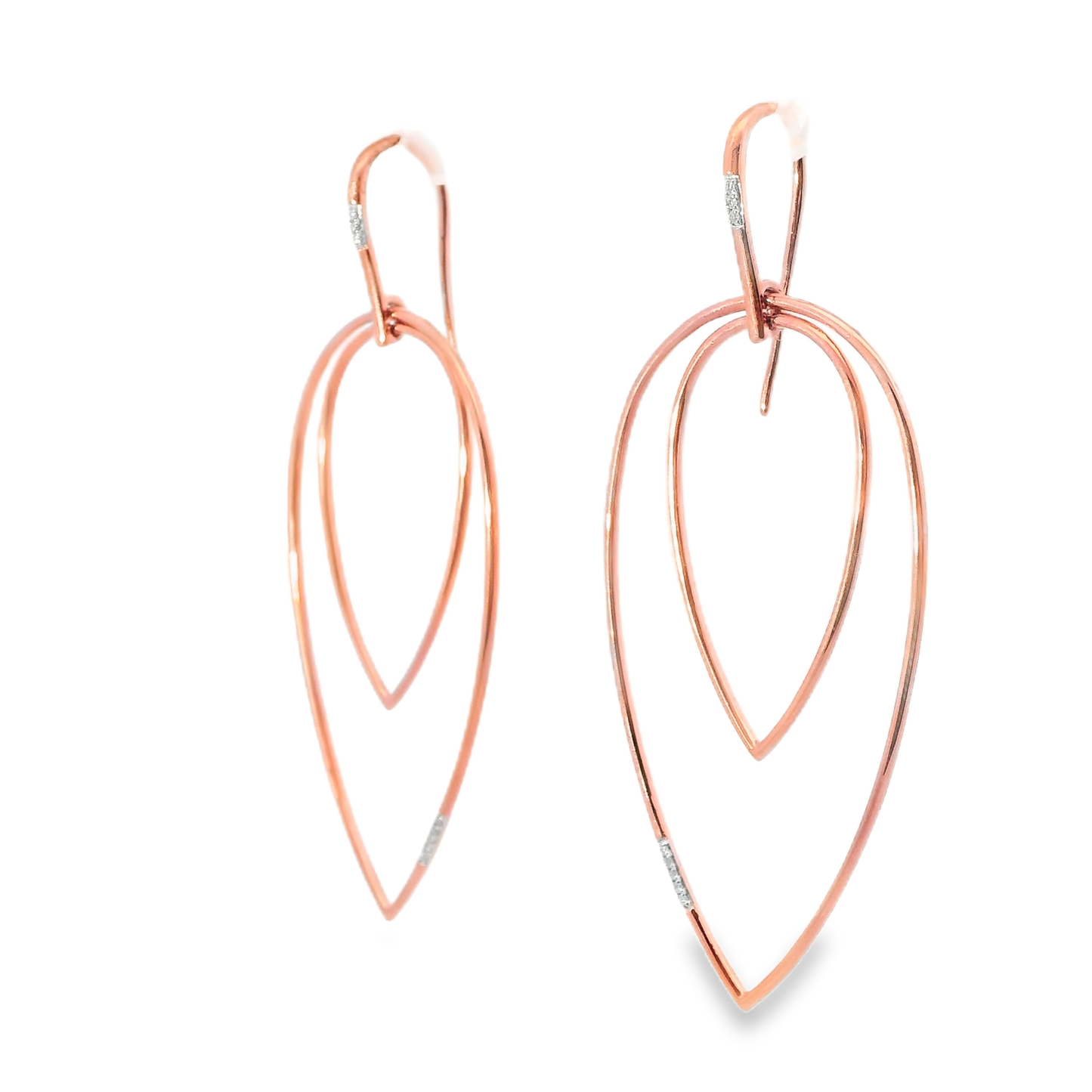 0.05CT Diamond Earring 14k Rose Gold