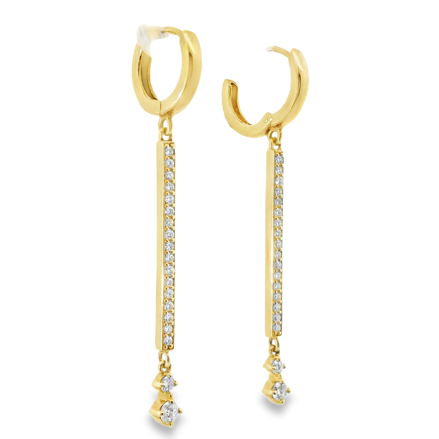 0.43CT Diamond Earring 14k Yellow Gold