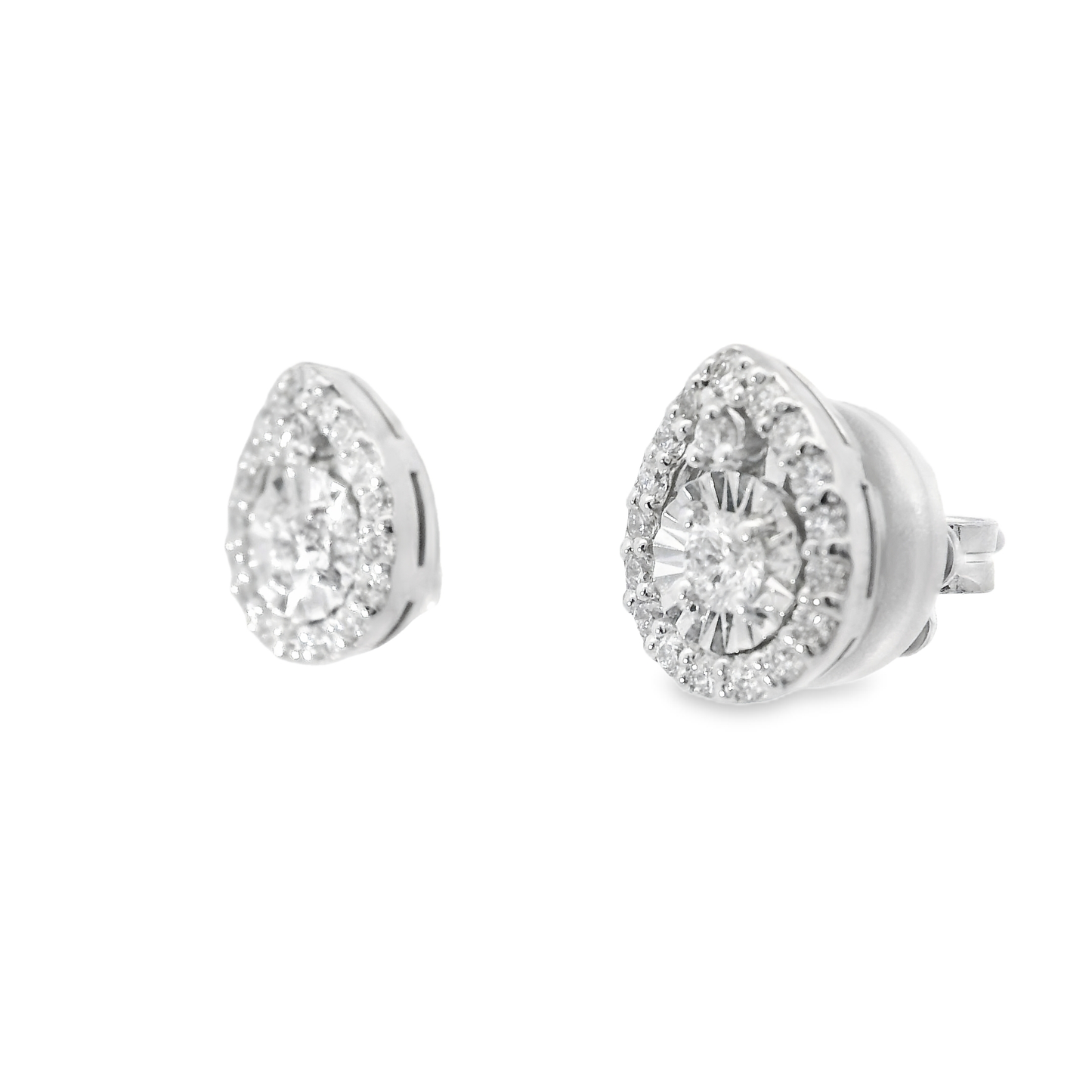 0.42CT Diamond 18k White Gold Earring