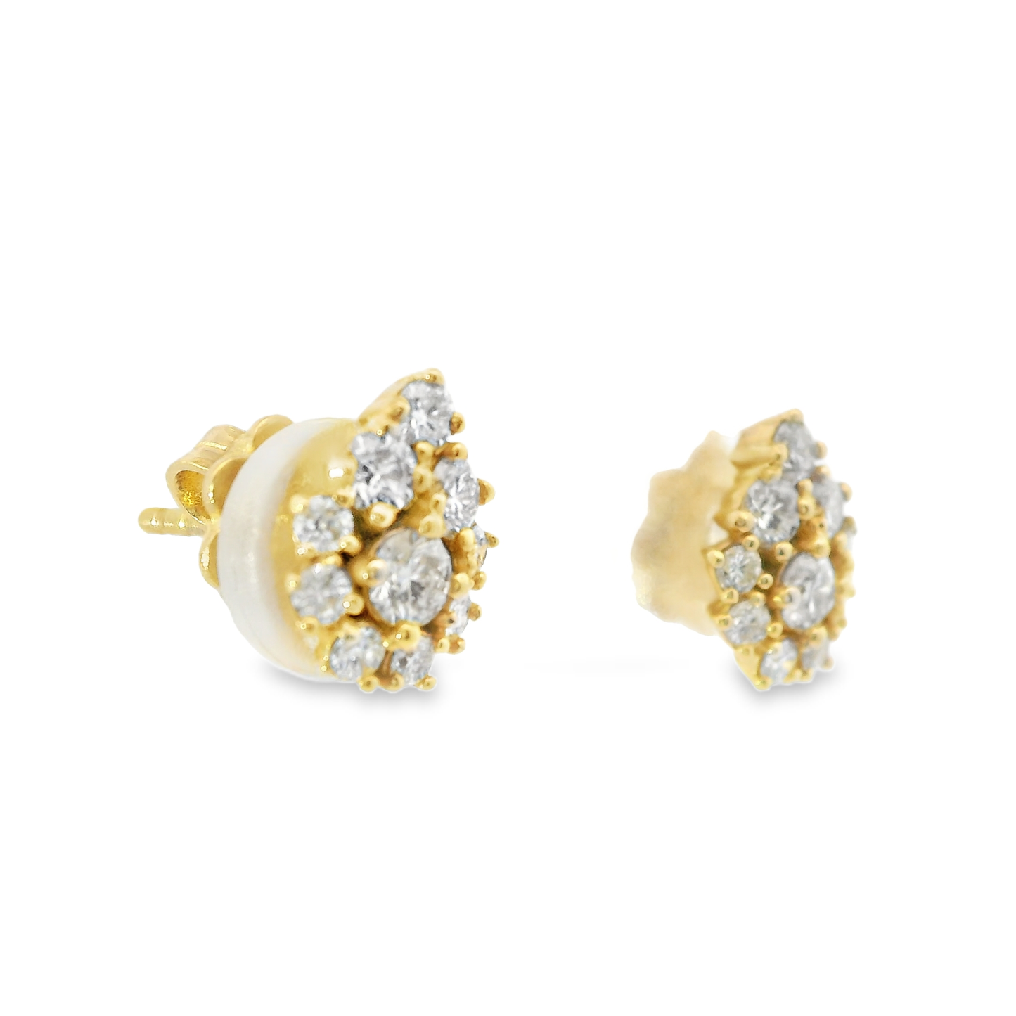0.70CT Diamond 14k Yellow Gold Earring