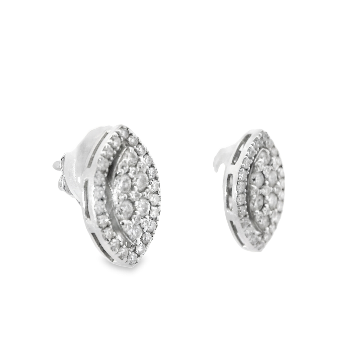 0.68CT Diamond 14k White Gold Earring
