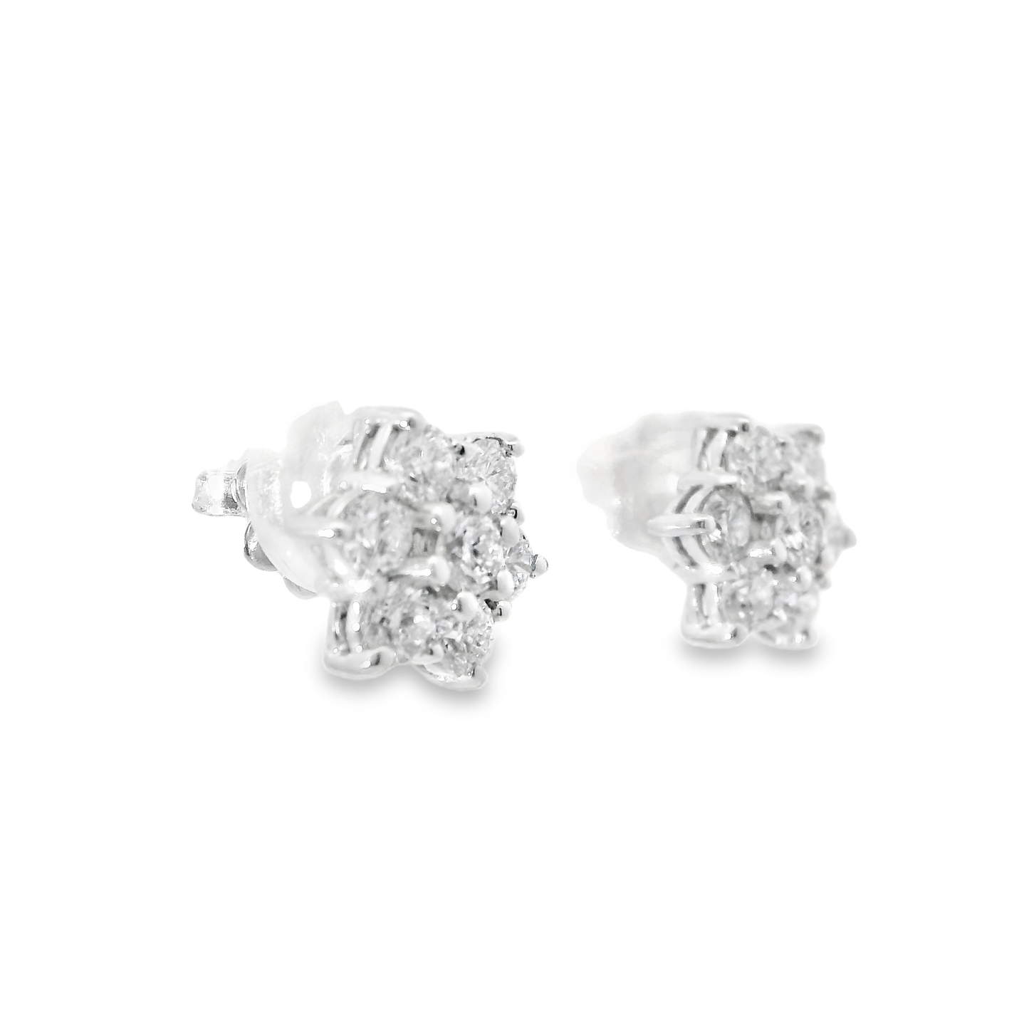1.25CT Diamond 14k White Gold Earring