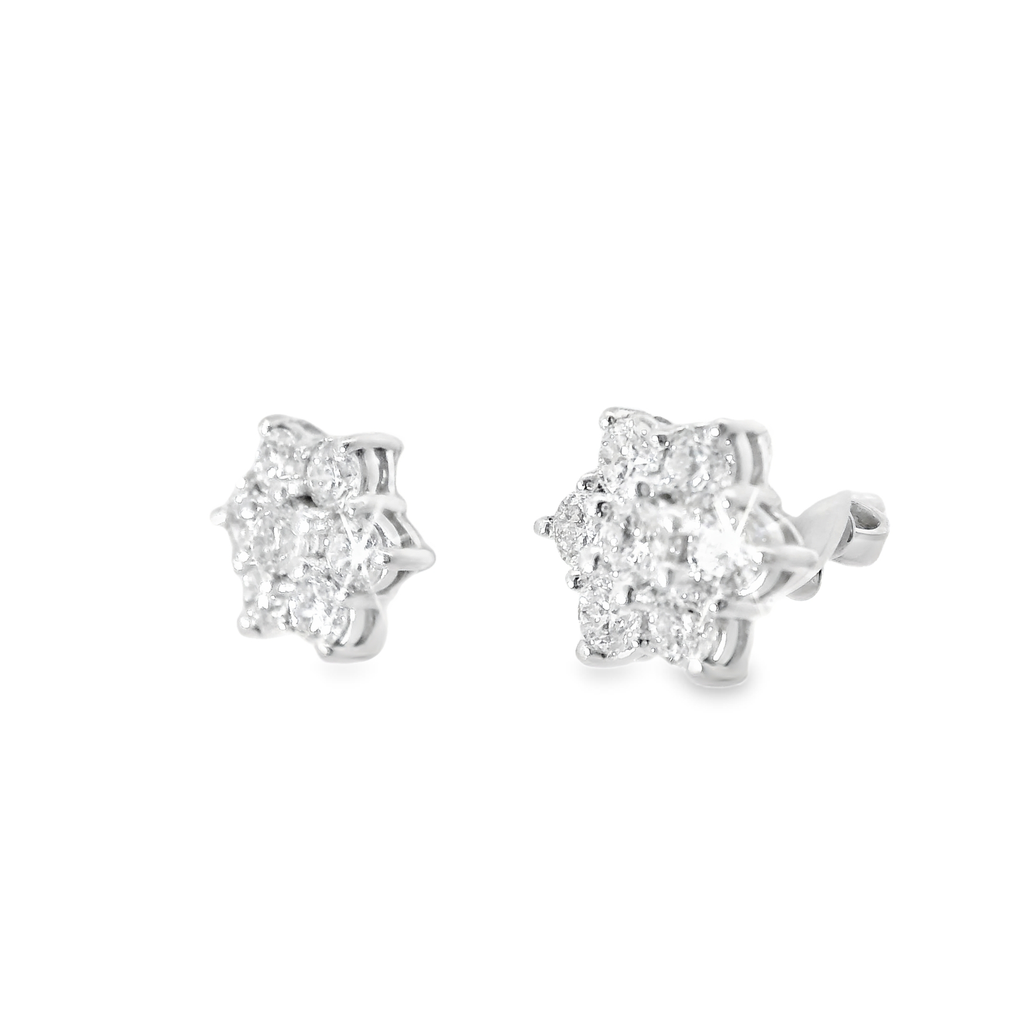1.25CT Diamond 14k White Gold Earring
