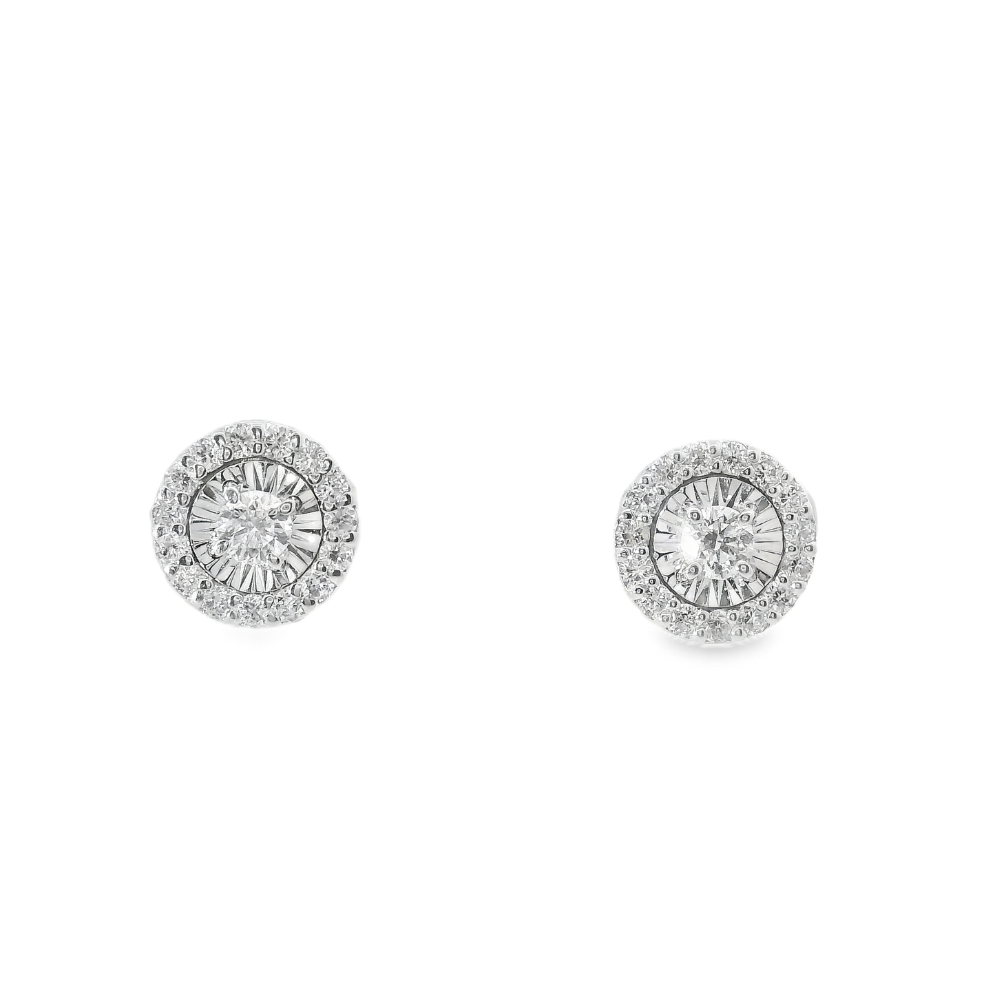 0.41CT Diamond 18k White Gold Earring