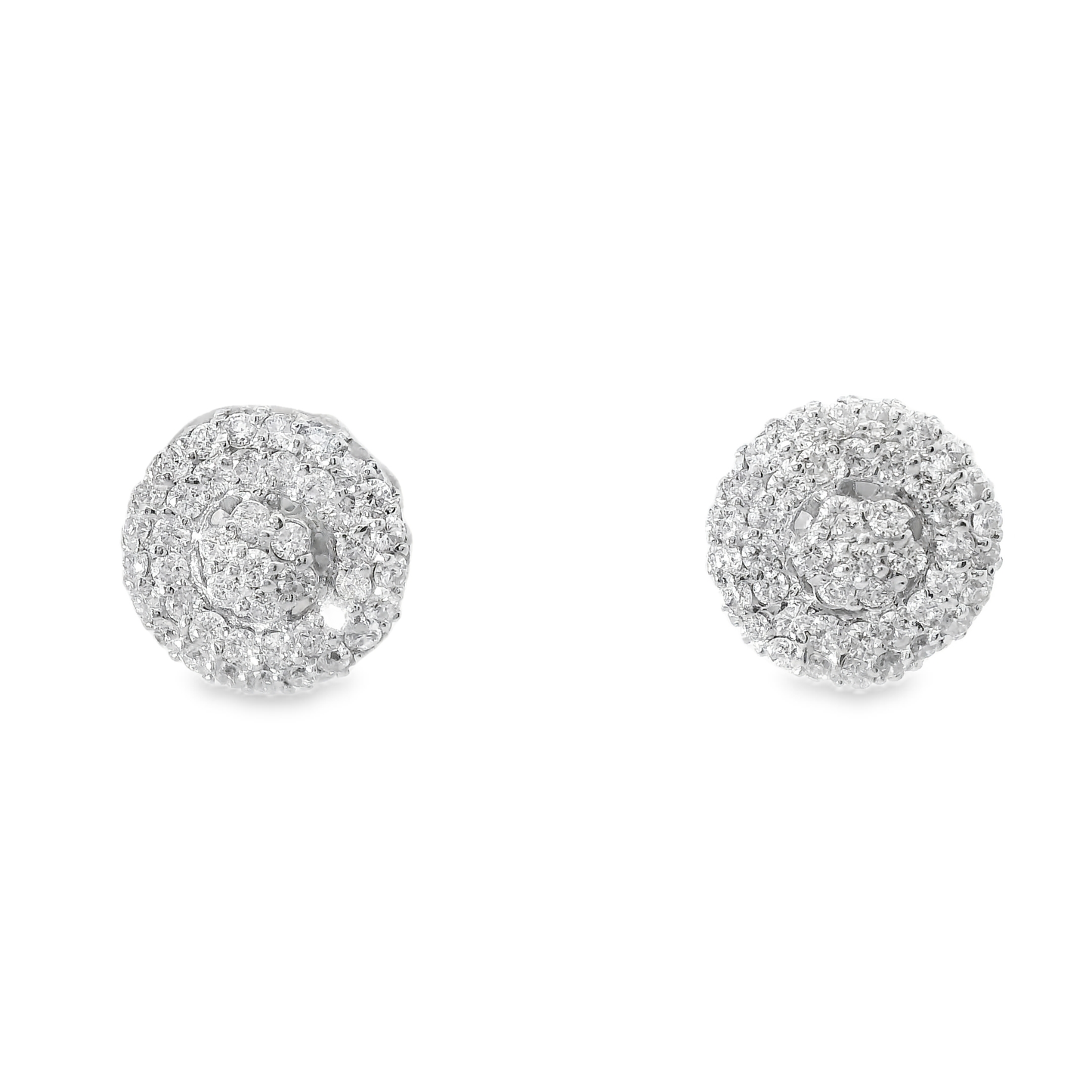 0.71CT Diamond 14k White Gold Earring