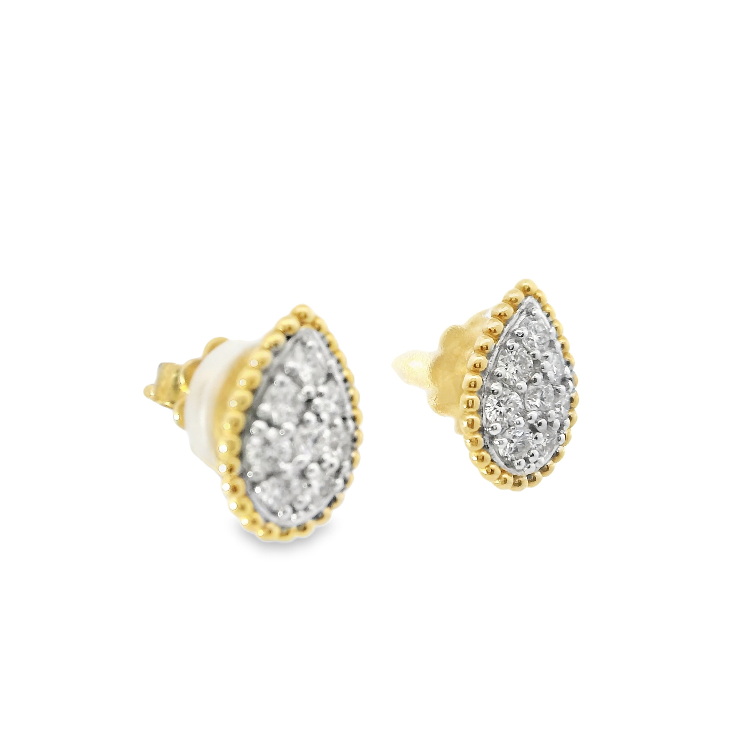 0.75CT Diamond 14k Yellow Gold Earring