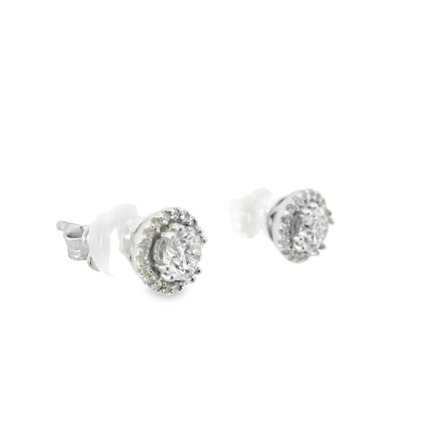 0.81CT Diamond 14k White Gold Earring