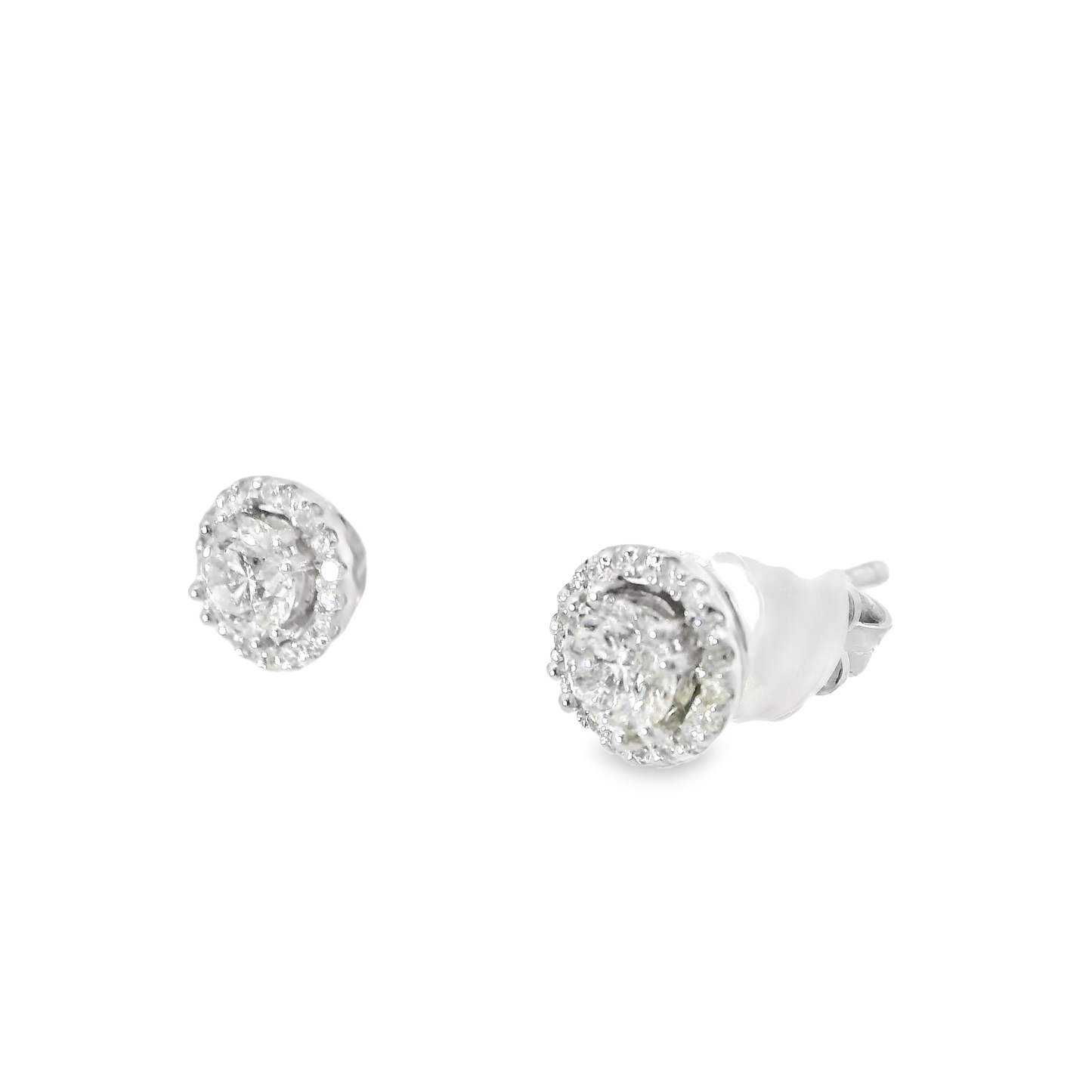 0.81CT Diamond 14k White Gold Earring