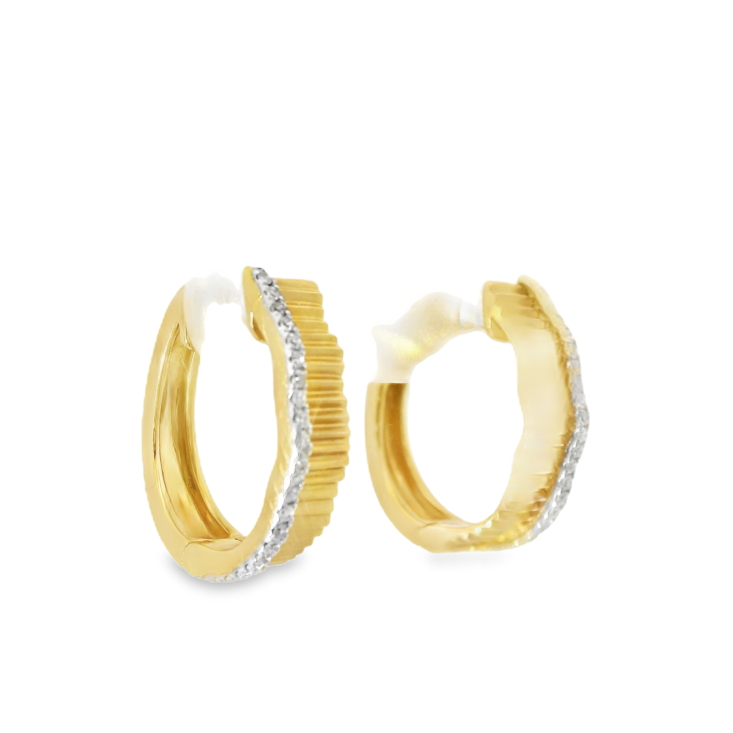 0.14CT Diamond 14k Yellow Gold Earring