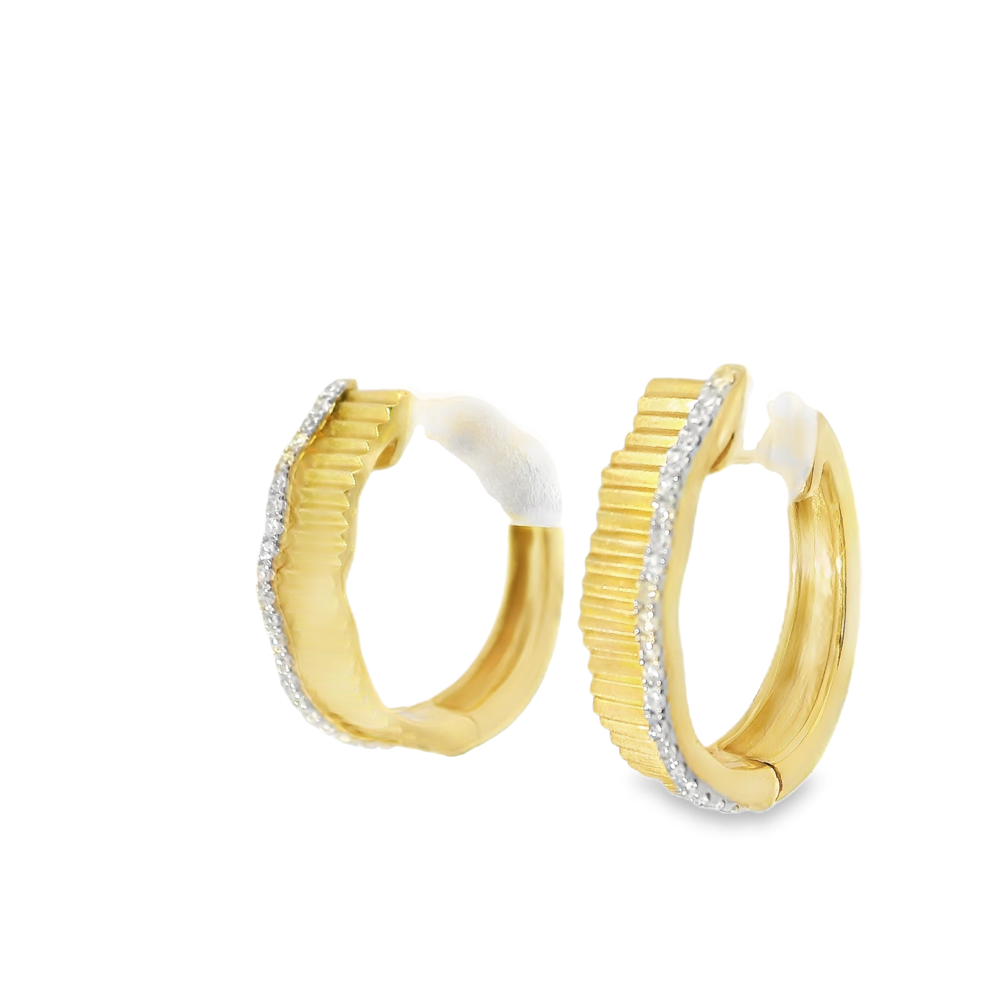 0.14CT Diamond 14k Yellow Gold Earring