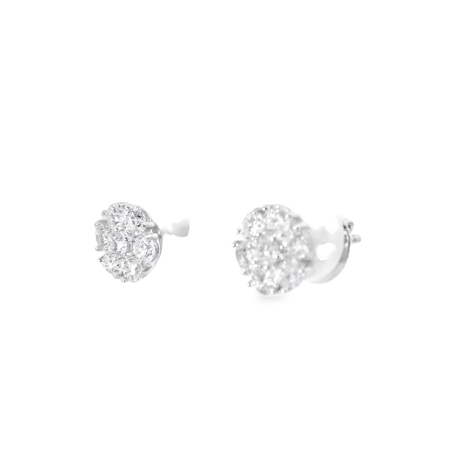 1.06CT Diamond Earrings 14k White Gold