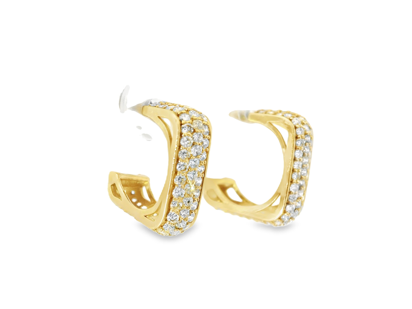 1.65CT Diamond 14k Yellow Gold Earring