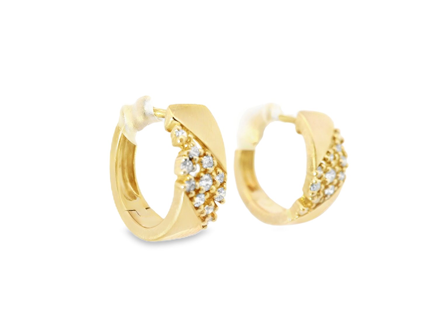 0.18CT Diamond 14k Yellow Gold Earring