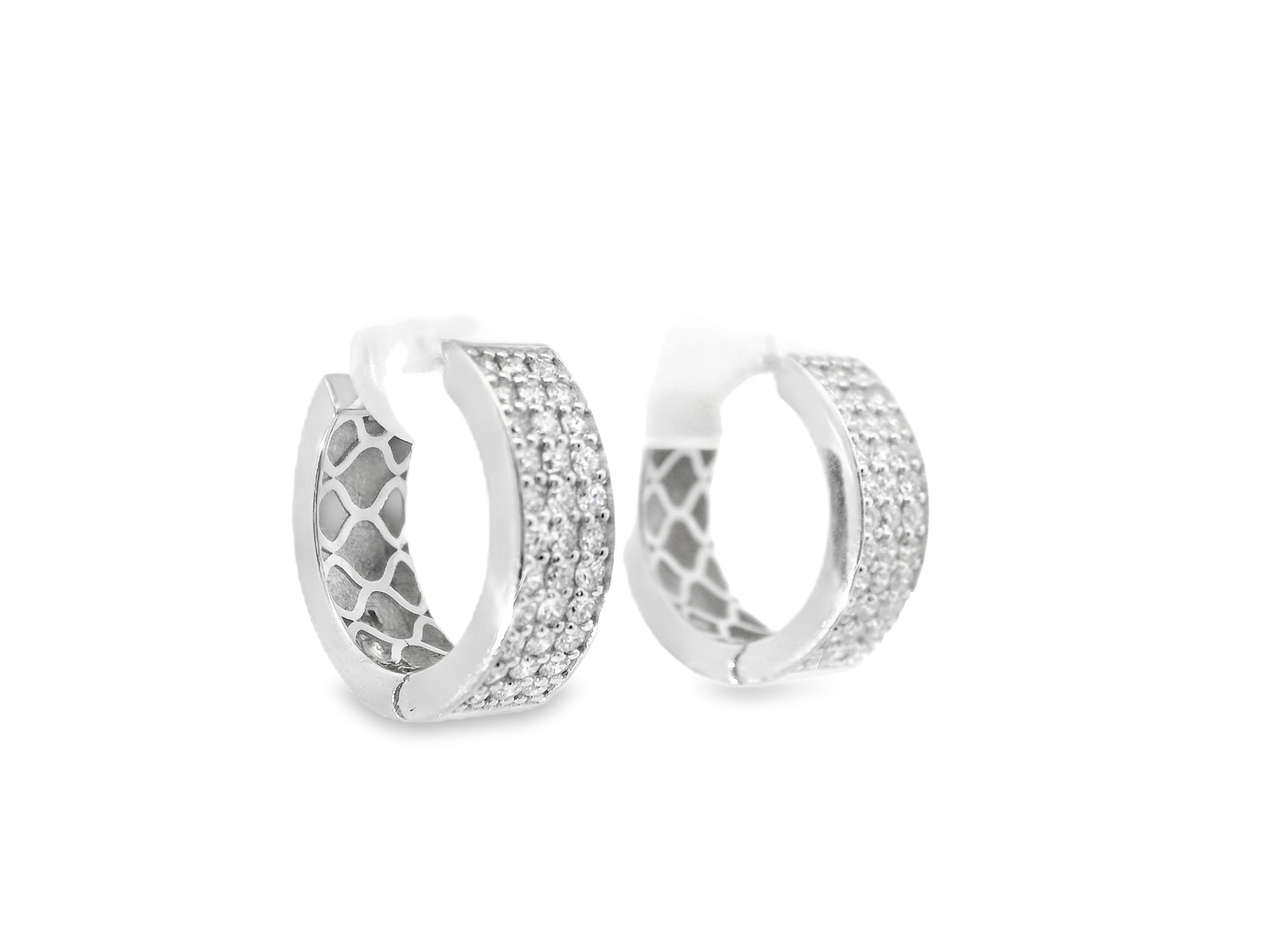 0.49CT Diamond 18k White Gold Earring