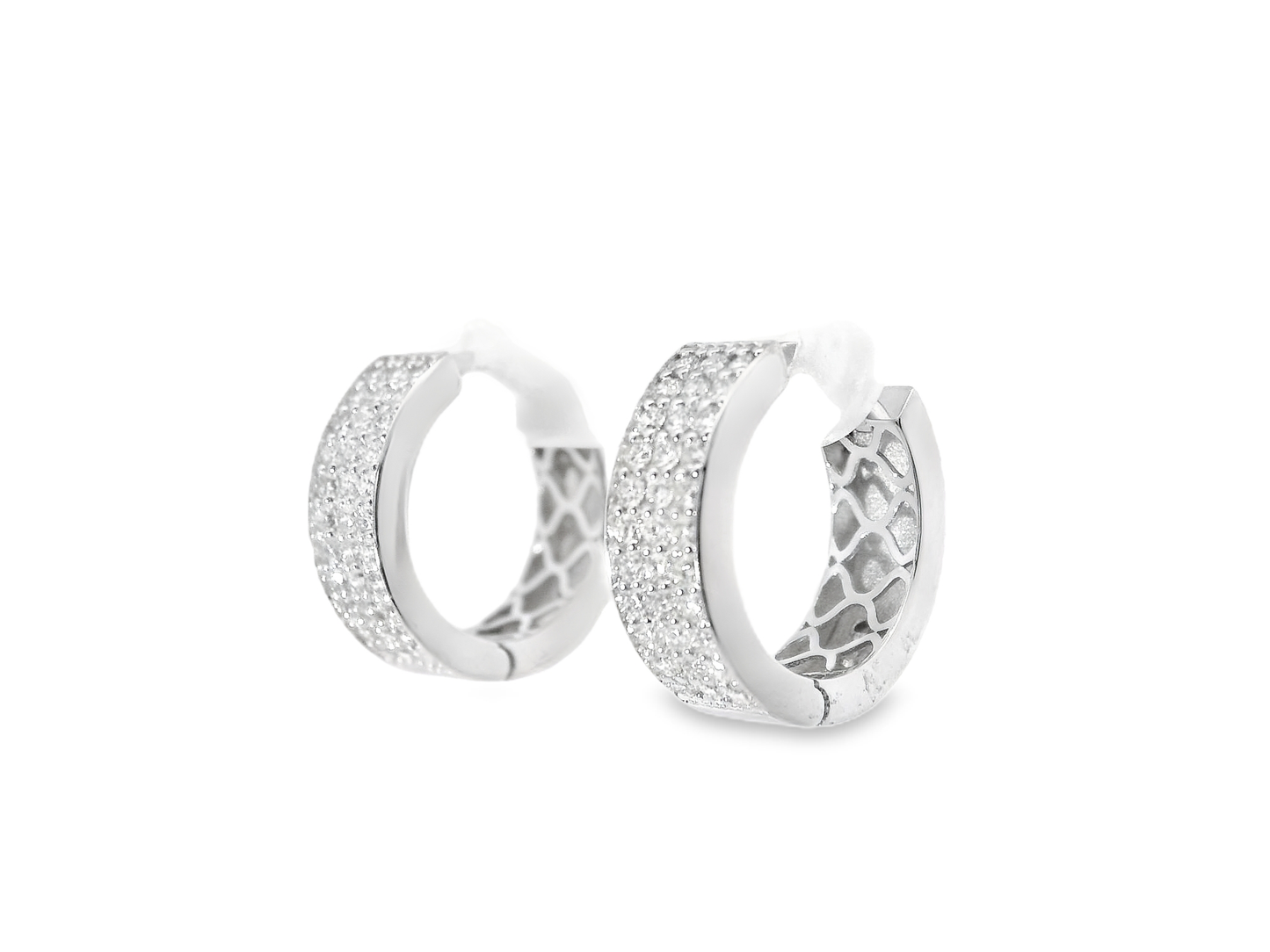 0.49CT Diamond 18k White Gold Earring