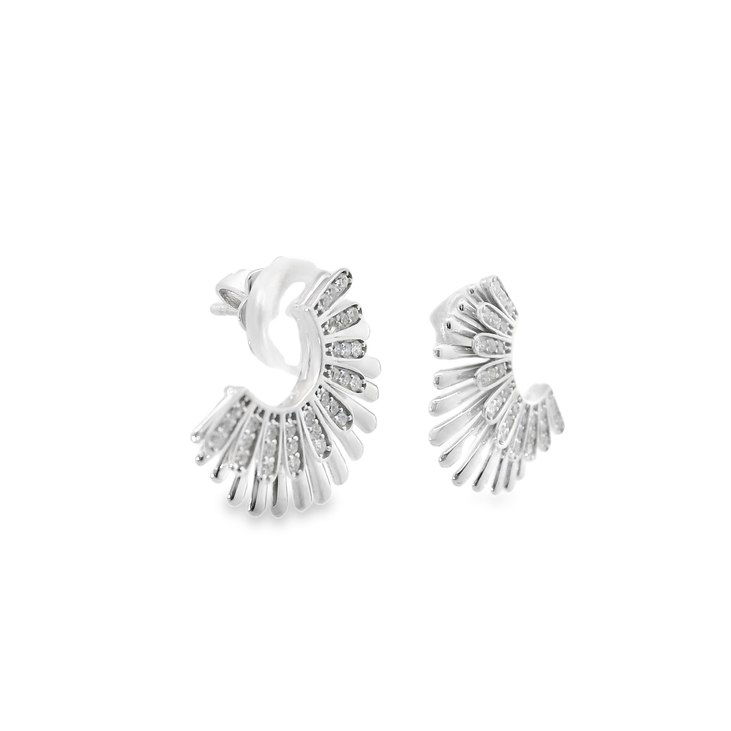 0.34CT Diamond 14k White Gold Earring