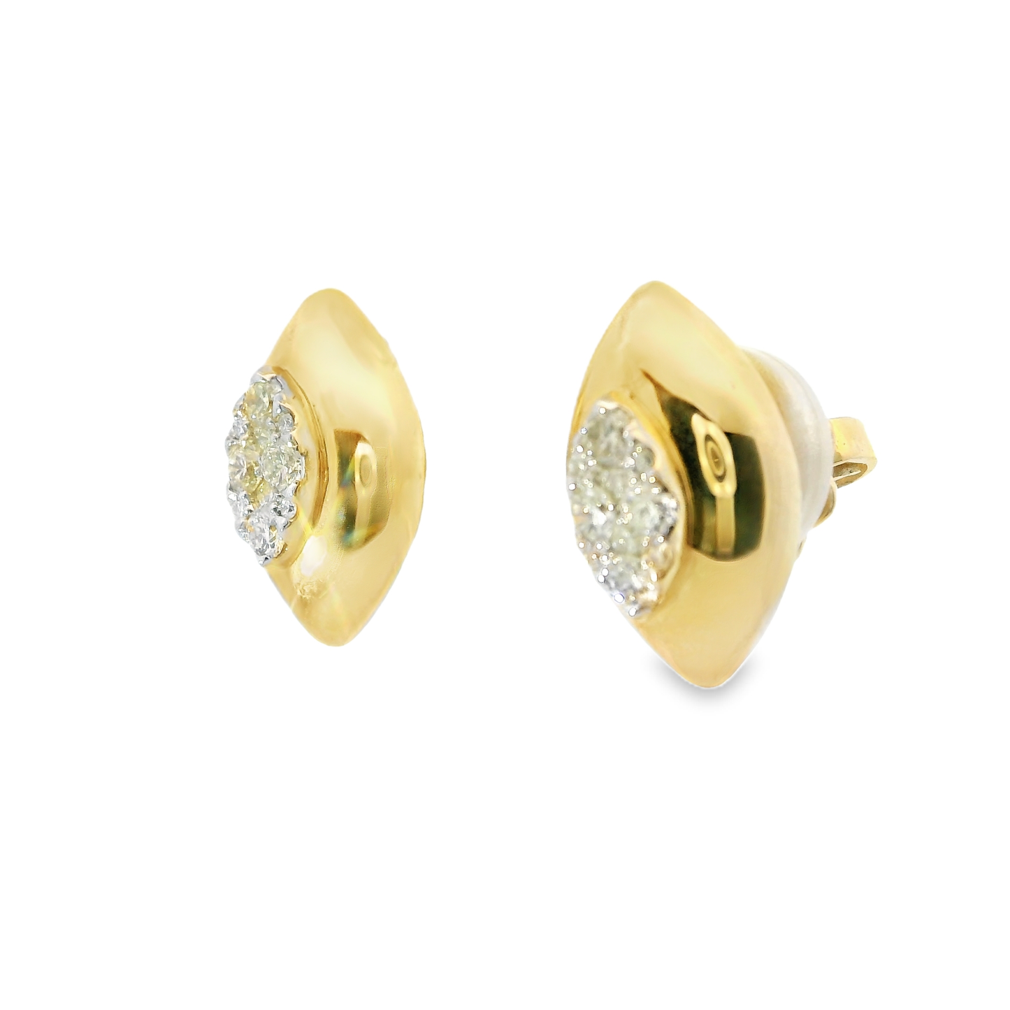 0.33CT Diamond 14k Yellow Gold Earring