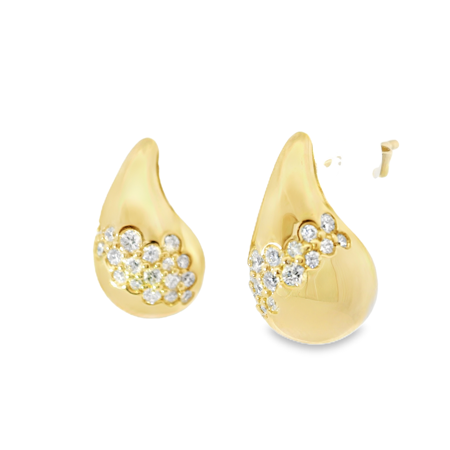 0.28CT Diamond 14k Yellow Gold Earring