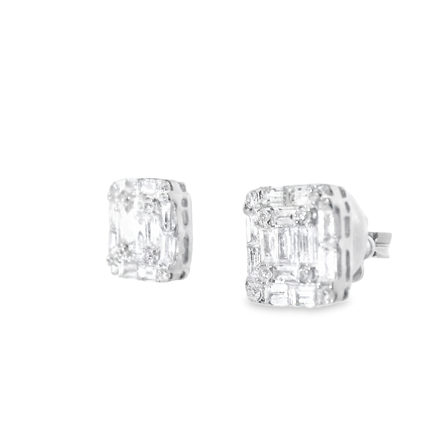 1.25CT Diamond 18k White Gold Earring