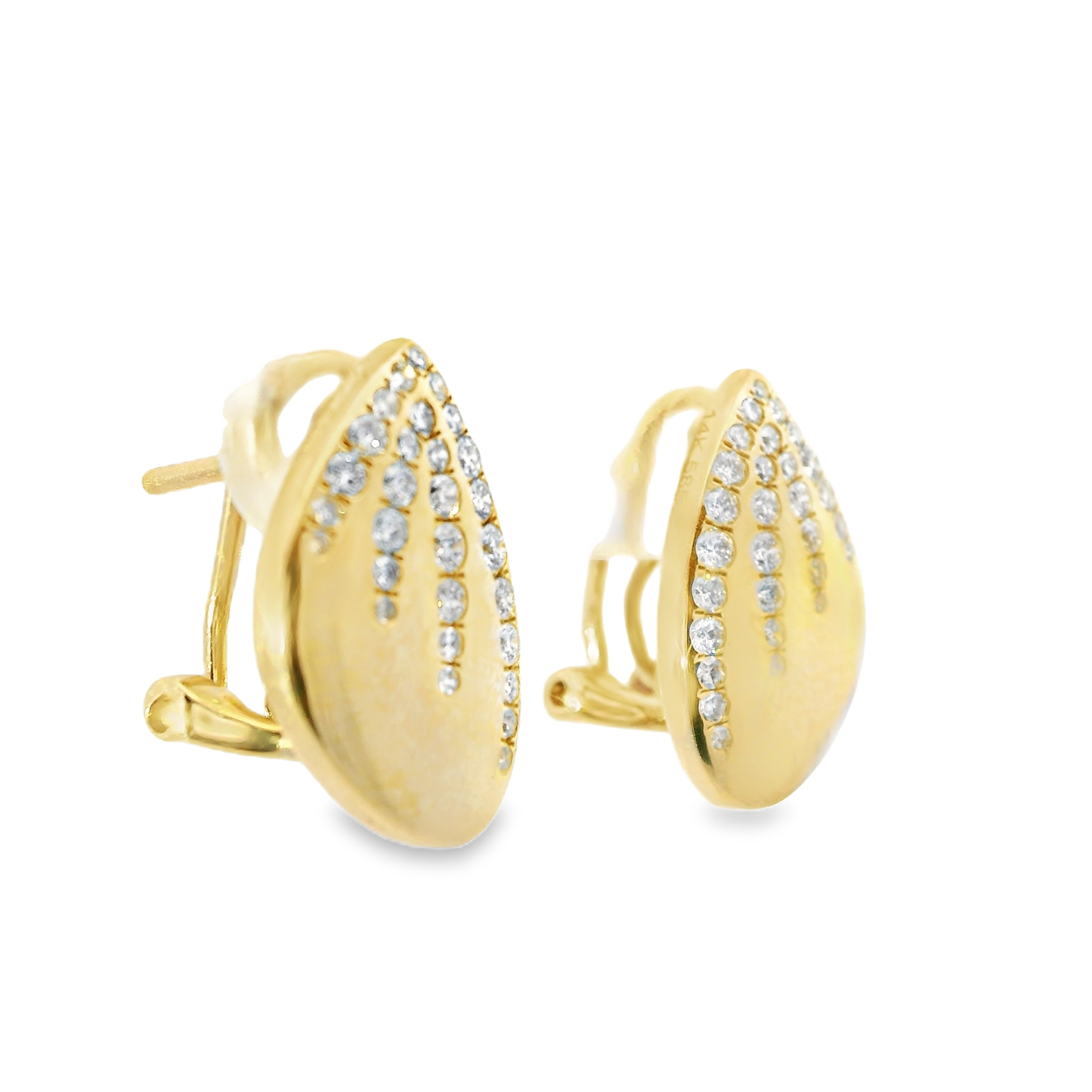 0.40CT Diamond 14k Yellow Gold Earring