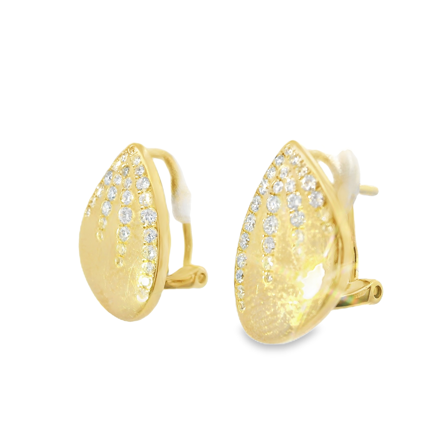 0.40CT Diamond 14k Yellow Gold Earring