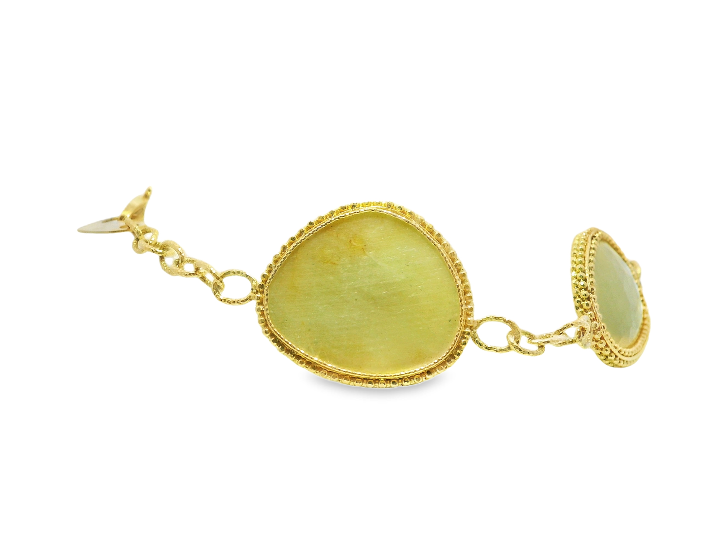 Beige Sapphire 14k Yellow Gold Bracelet