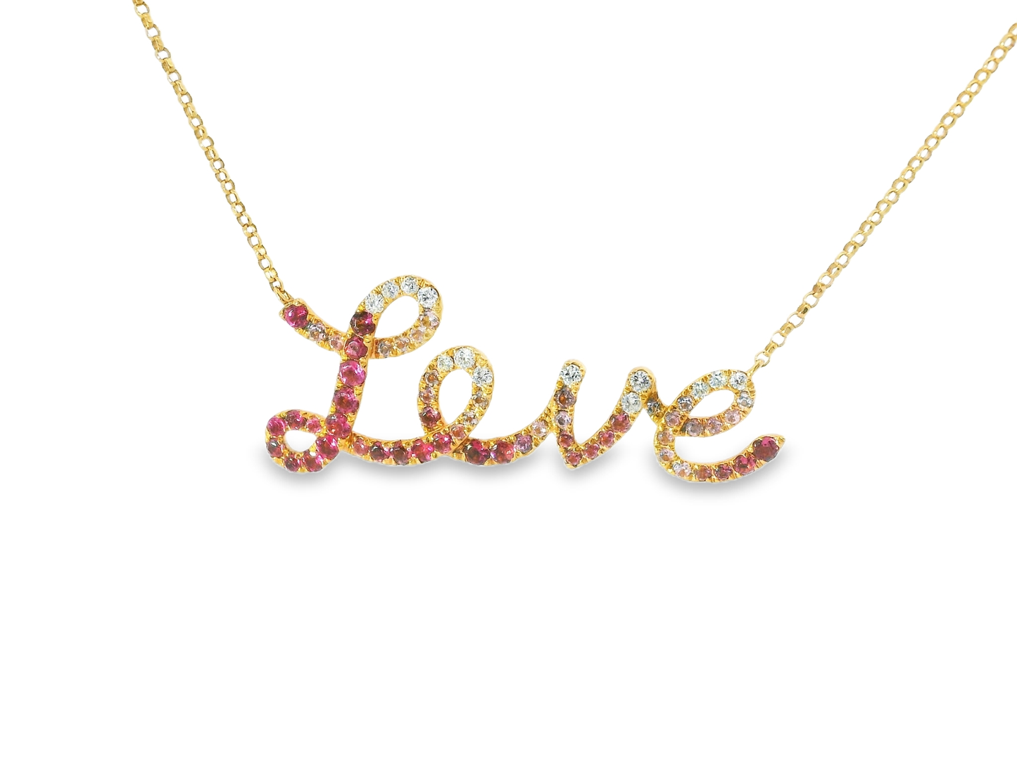 0.19CT Diamond 0.83CT Pink Tourmaline 14k Rose Gold Pendant