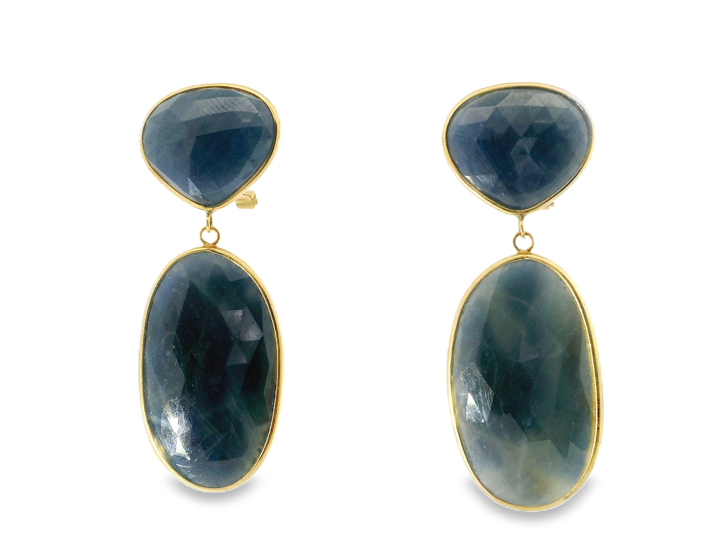 Blue Sapphire 14k Yellow Gold Earring