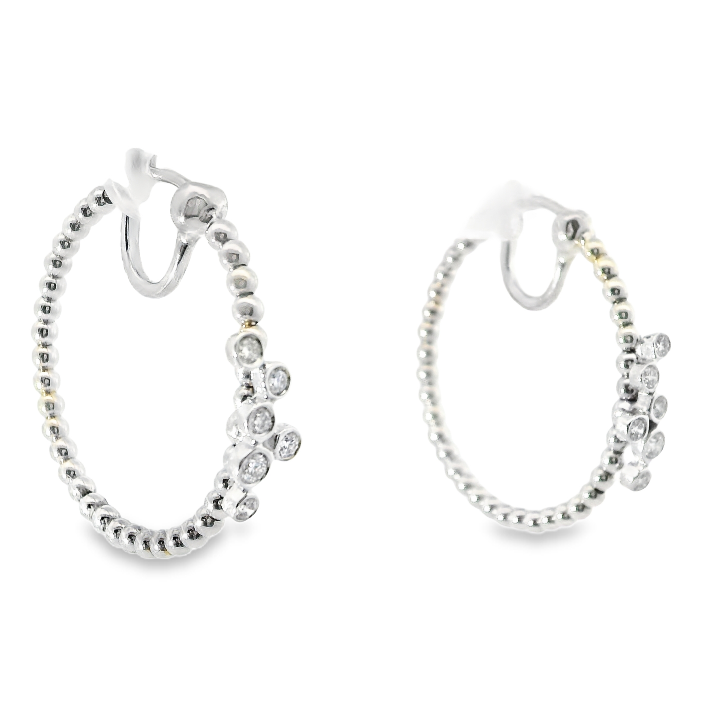 0.35CT Diamond 18k White Gold Earring
