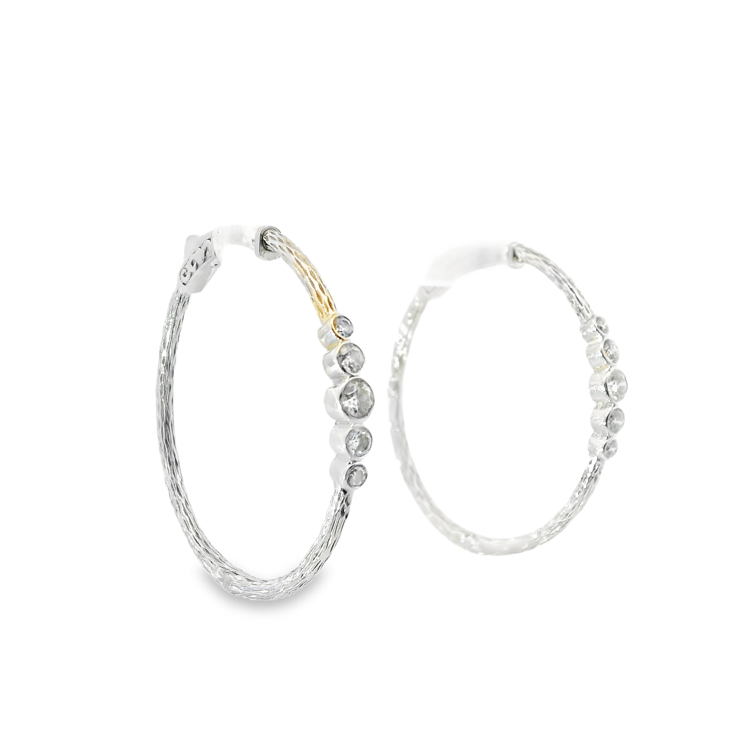 0.68CT Diamond 14k White Gold Earring