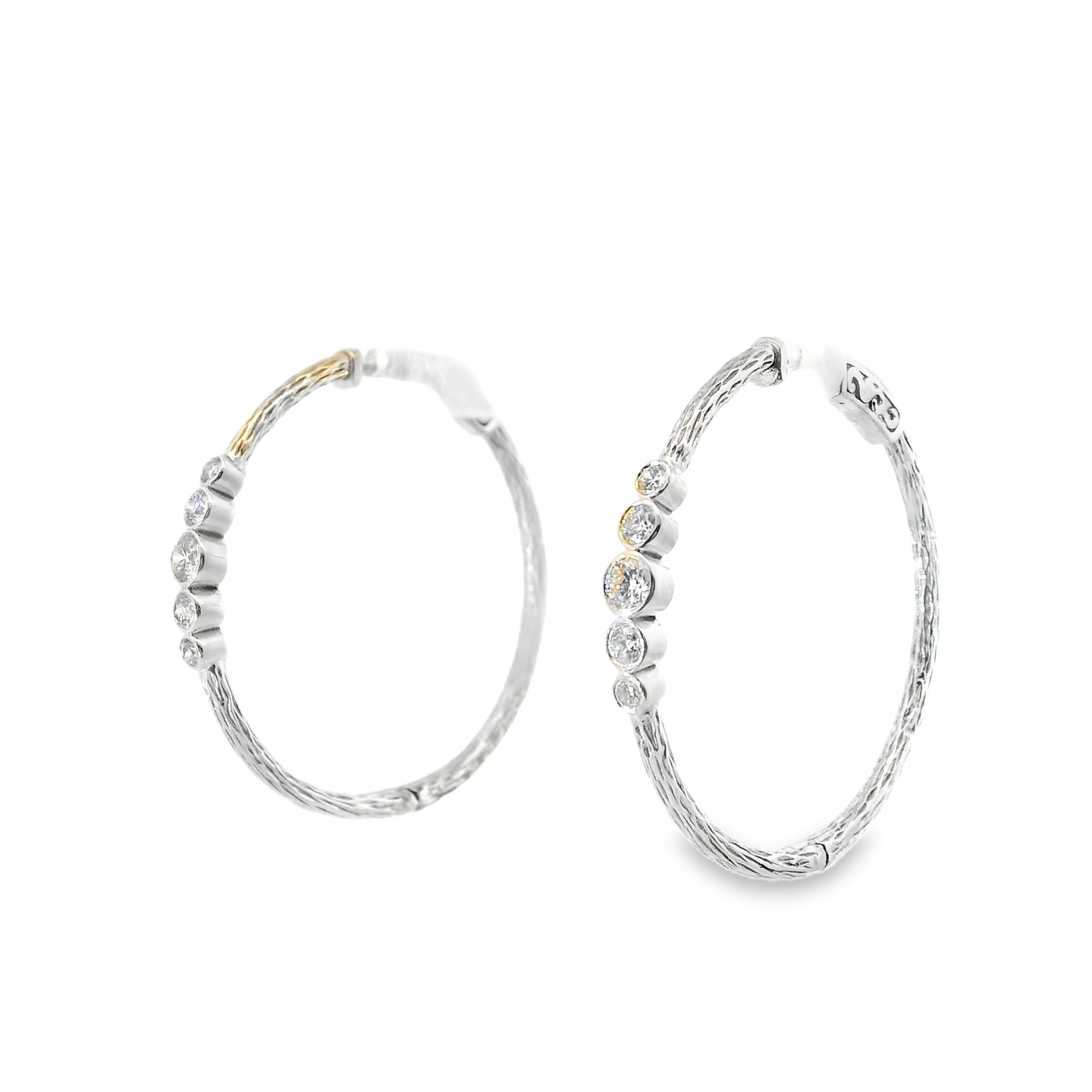 0.68CT Diamond 14k White Gold Earring
