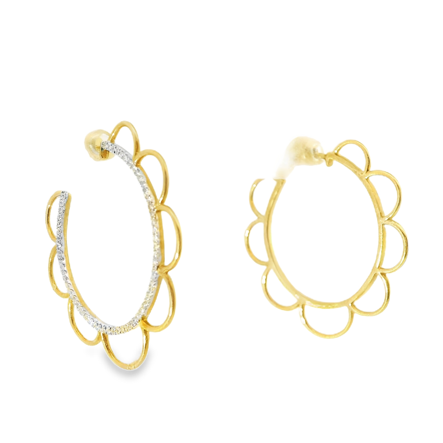 0.33CT Diamond 18k Yellow Gold Earring
