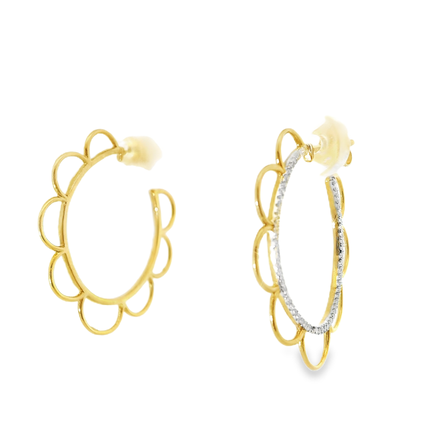 0.33CT Diamond 18k Yellow Gold Earring